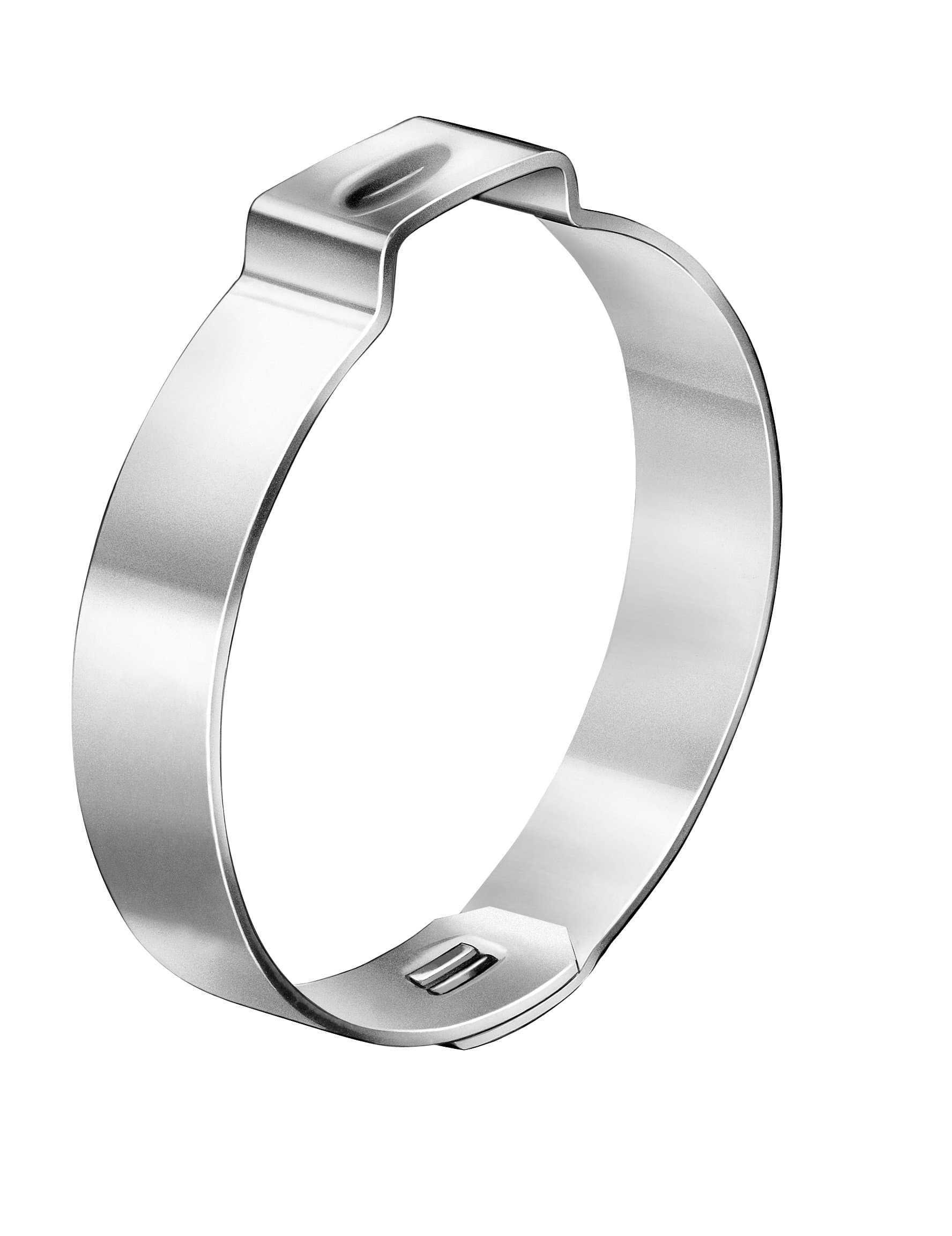 Oetiker 10500010 Zinc-Plated Steel Hose Clamp with Mechanical Interlock, One Ear, 7 mm Band Width, Clamp ID Range 15.7 mm (Closed) - 18.5 mm (Open) (Pack of 100)