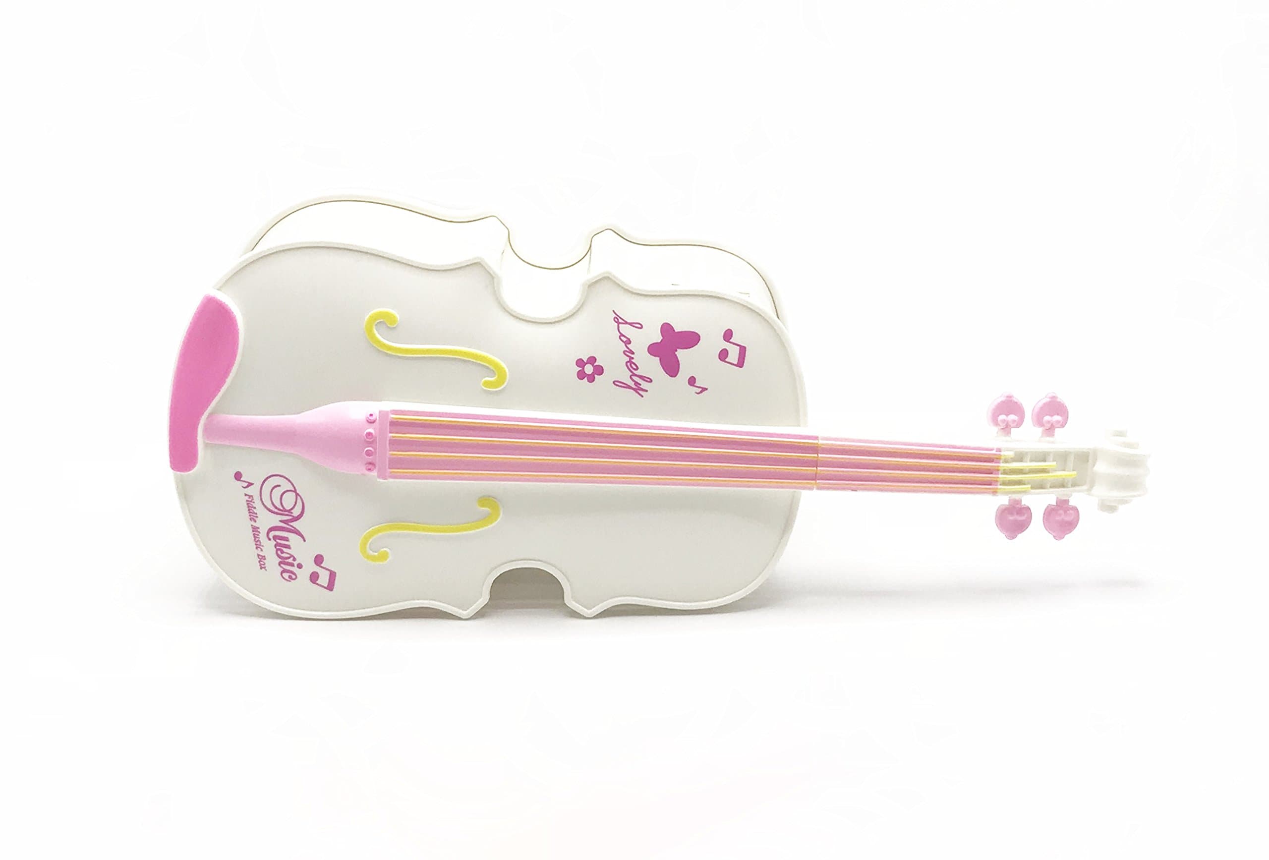 White Violin Music Box