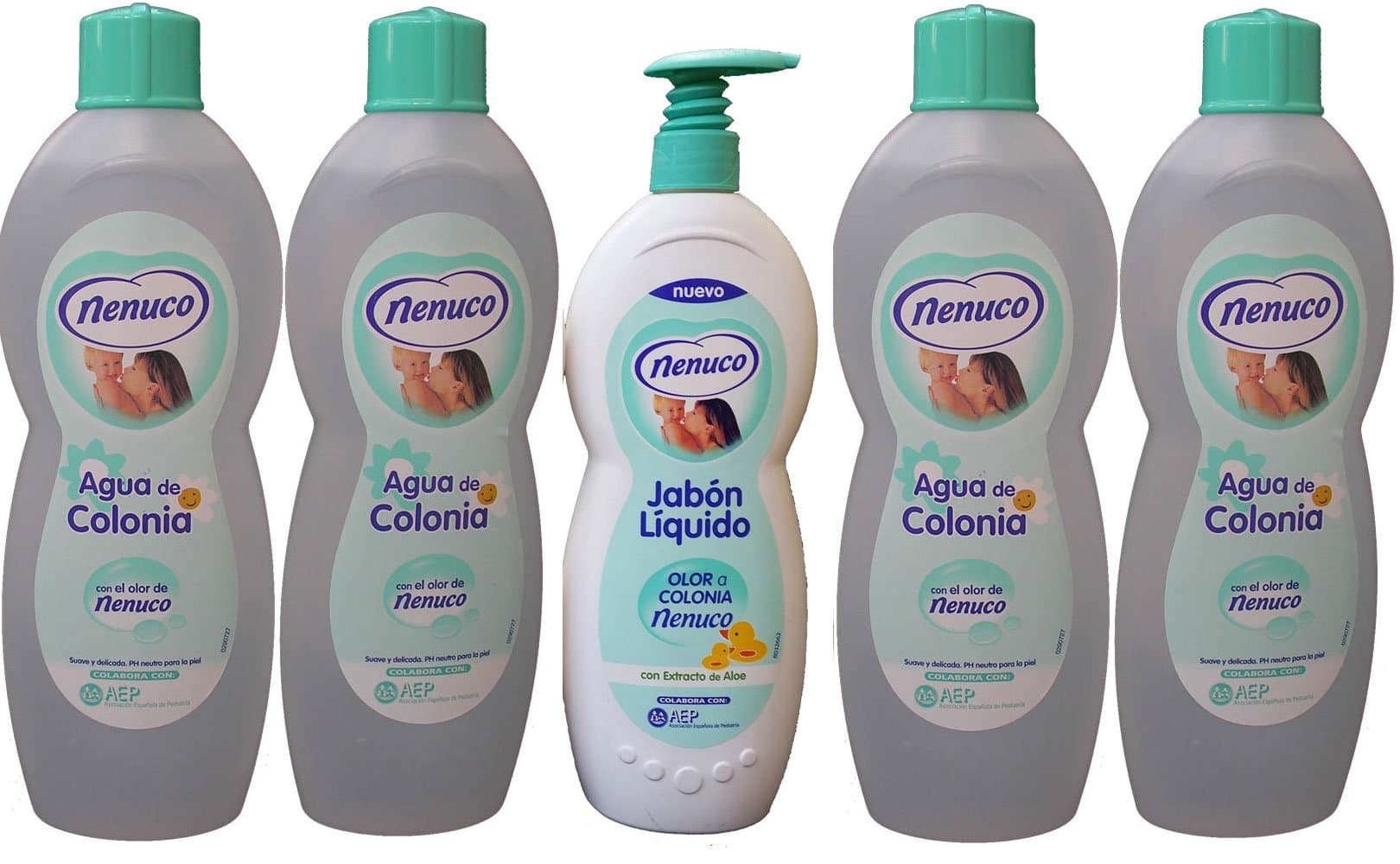 4 Nenuco Cologne 20 oz./600ml & Nenuco Liquid Soap with Pump 21.9 oz./650 ml
