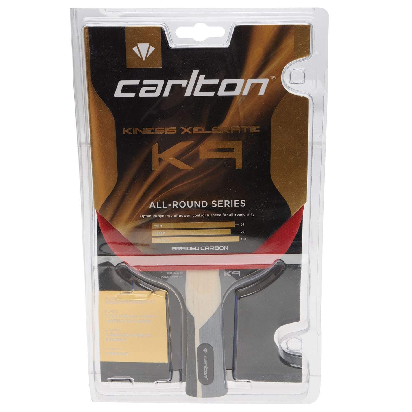 Carlton Kinesis Xelerate Carbon Fibre Table Tennis Bat