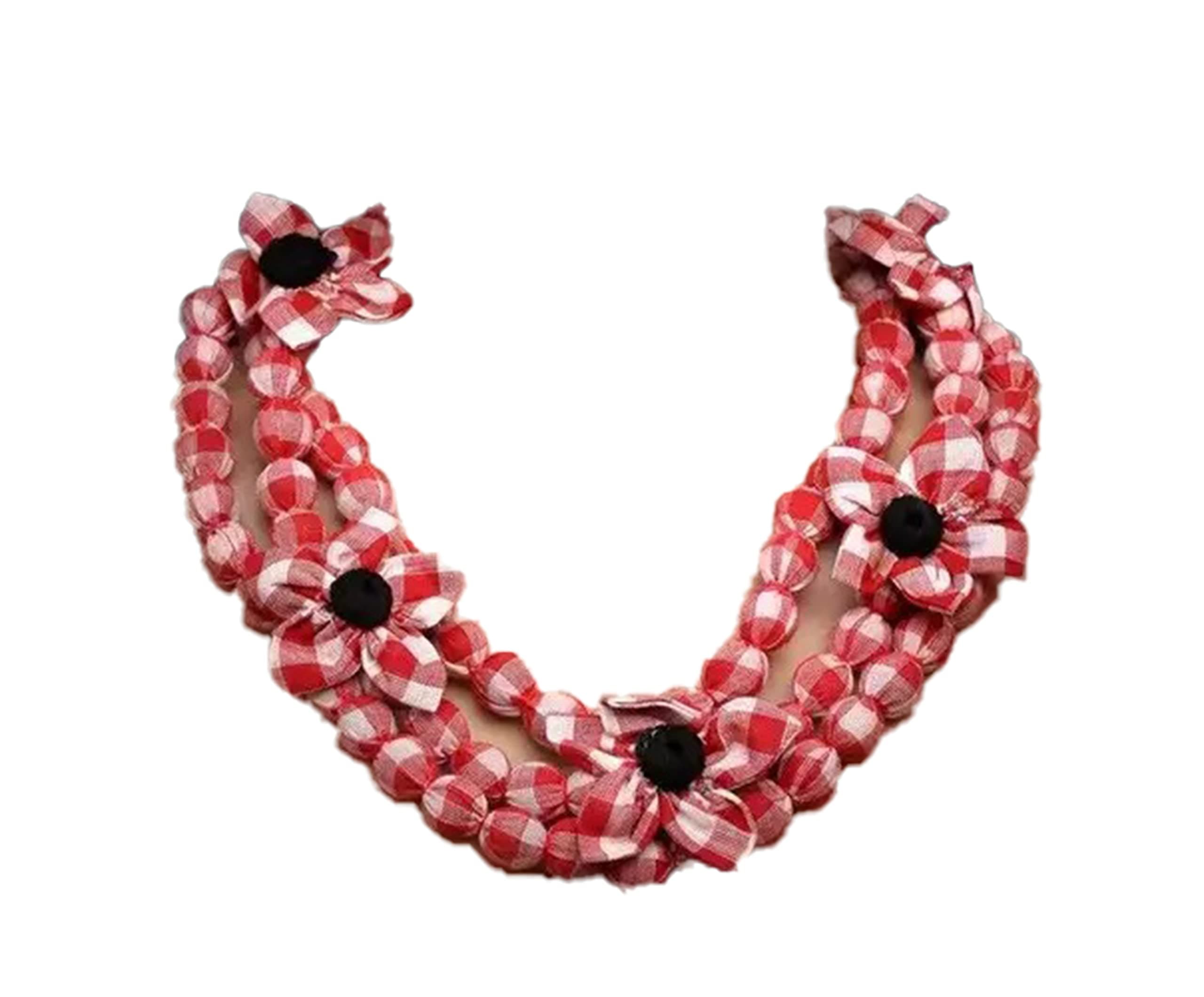 3 Layer Fabric Handmade Necklace Set For Women Handmade Jewelry Gift For Her by Jewel Wala