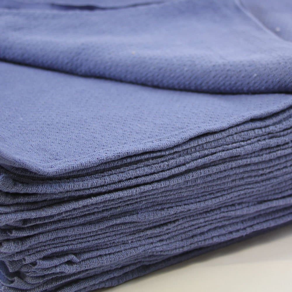50 New Blue Glass Cleaning Shop Towel/Huck Towels