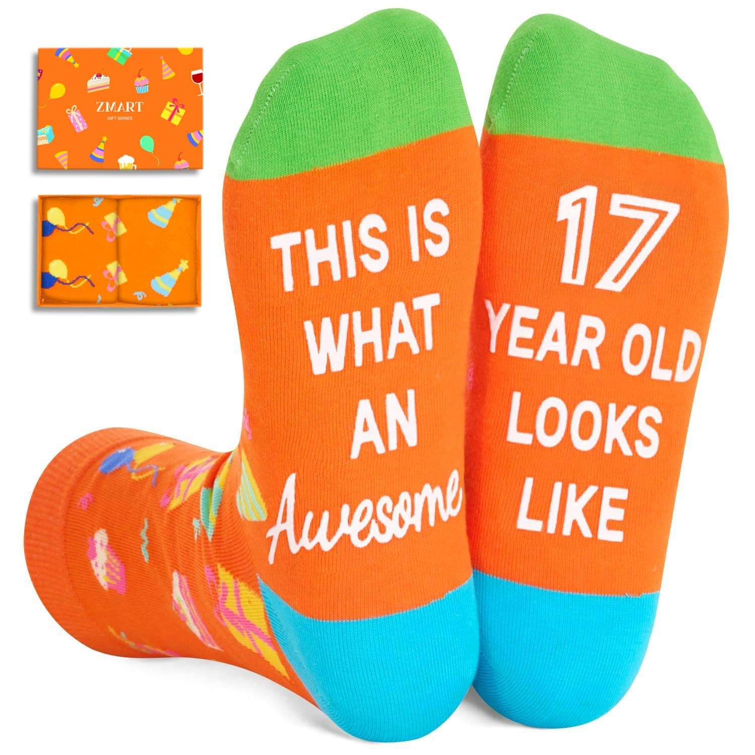 Birthday Socks for Teens - Gifts Ideas for 13-19 Year Old Boys Girls & Women Men