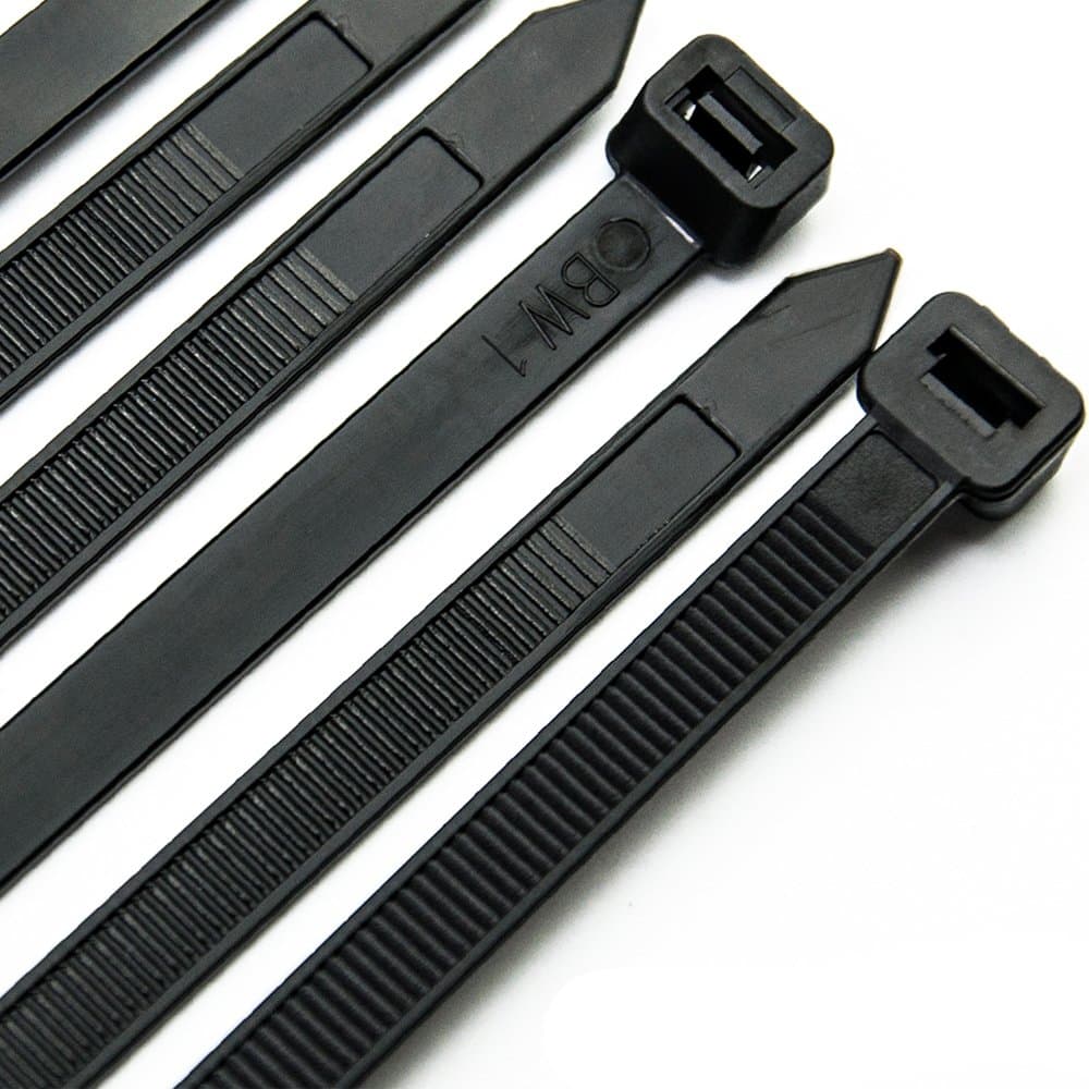Cable Ties 300mm X 7.6mm - Heavy Duty Tie Wraps / Premium Zip Ties, 50PCS in White and 50PCS in Black
