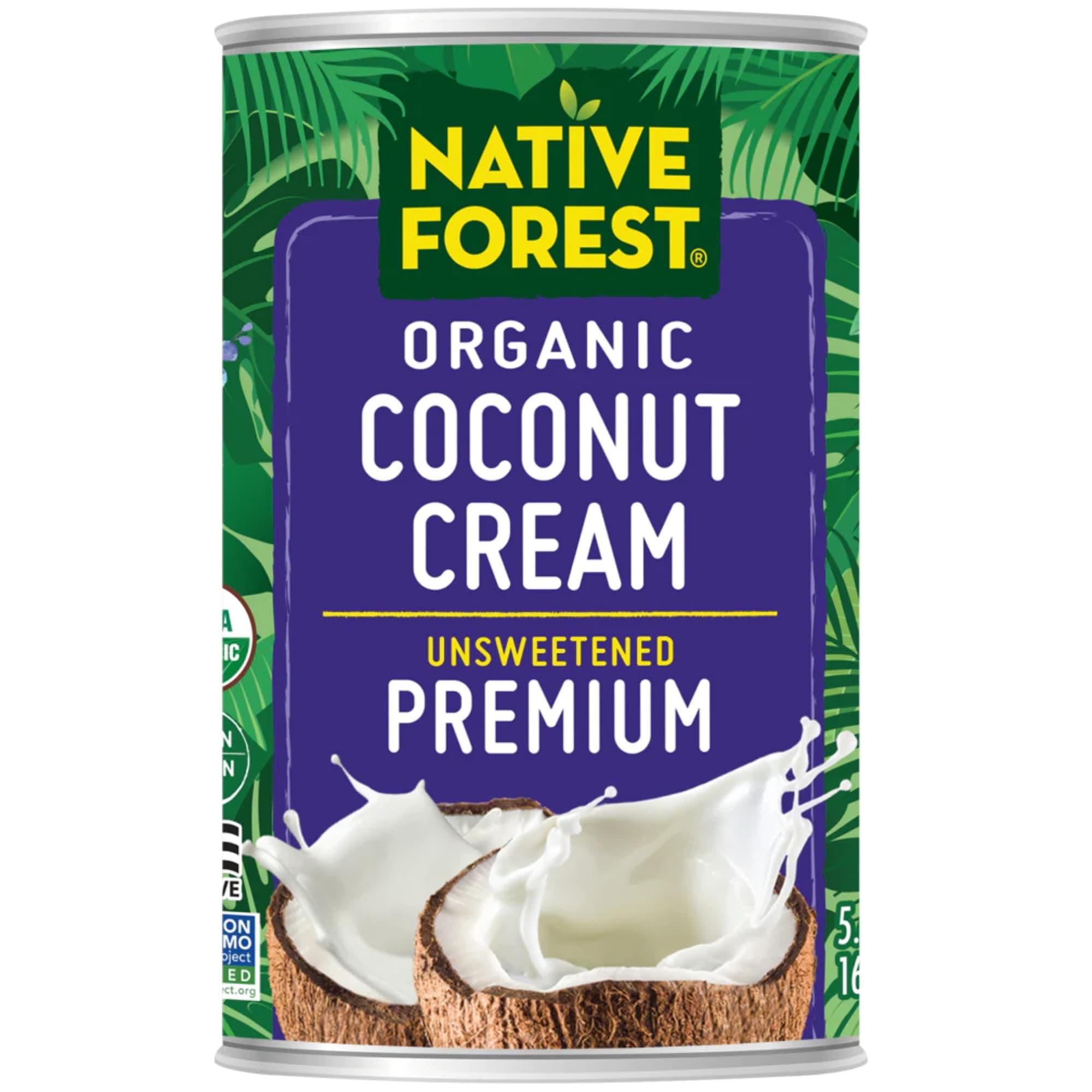 Native Forest Organic Unsweetened Premium Coconut Cream - Heavy Cream, Dairy Substitute, Dairy Free, Non-GMO, USDA Organic - 5.4 Fl Oz (Pack of 12)