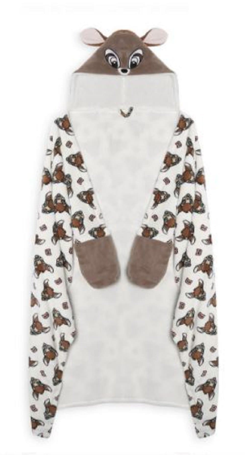 Primark Exclusive Disney Bambi Fleece Blanket Throw Hooded Cosy Poncho, UK One Size