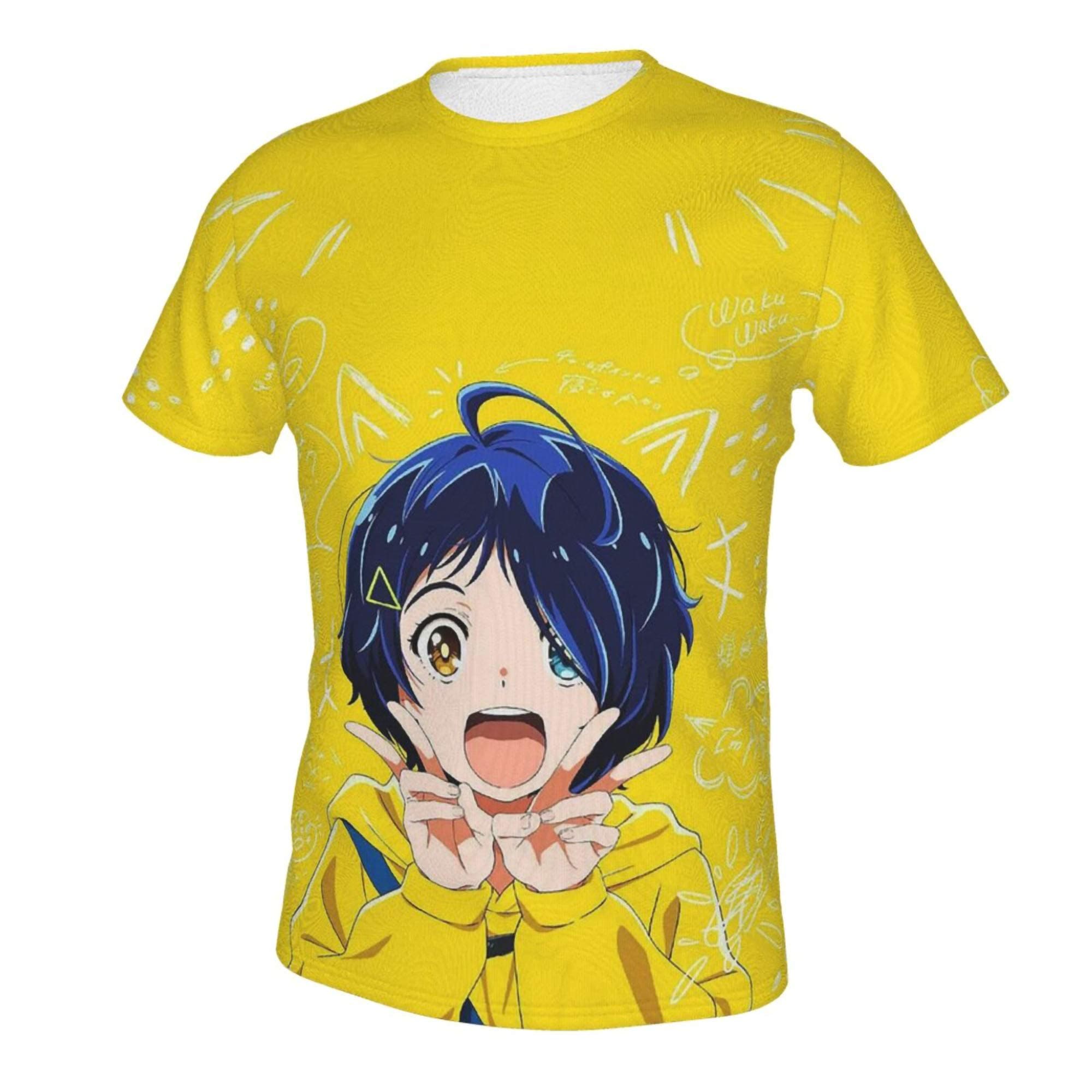 Wonder Egg Priority Shirt Anime Ai Ohto Cosplay Costume 3D Print Casual Top Tee for Men Women