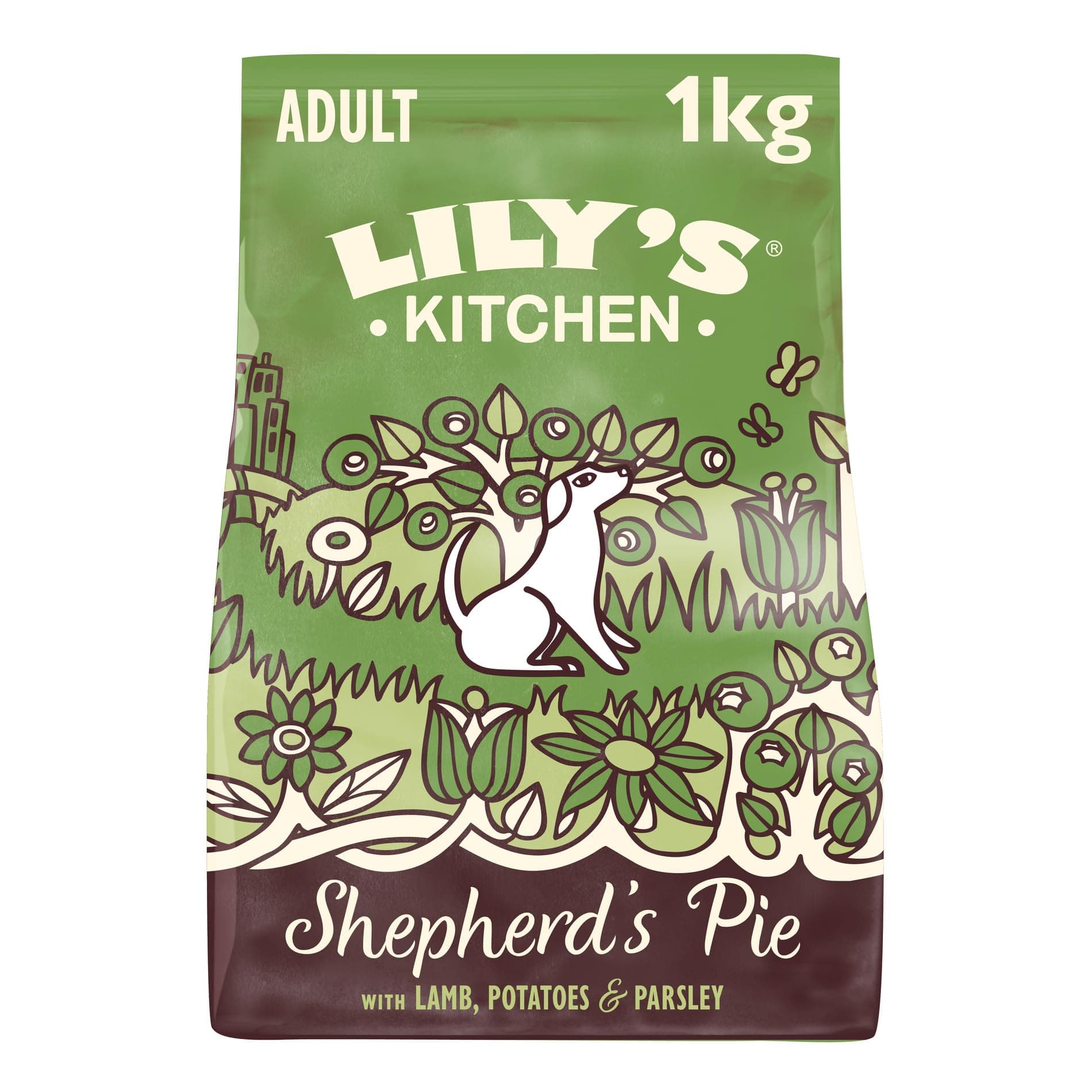 Lily's Kitchen Natural Grain Free Complete Adult Dry Dog Food - Lamb Shepherd's Pie, 1 kg