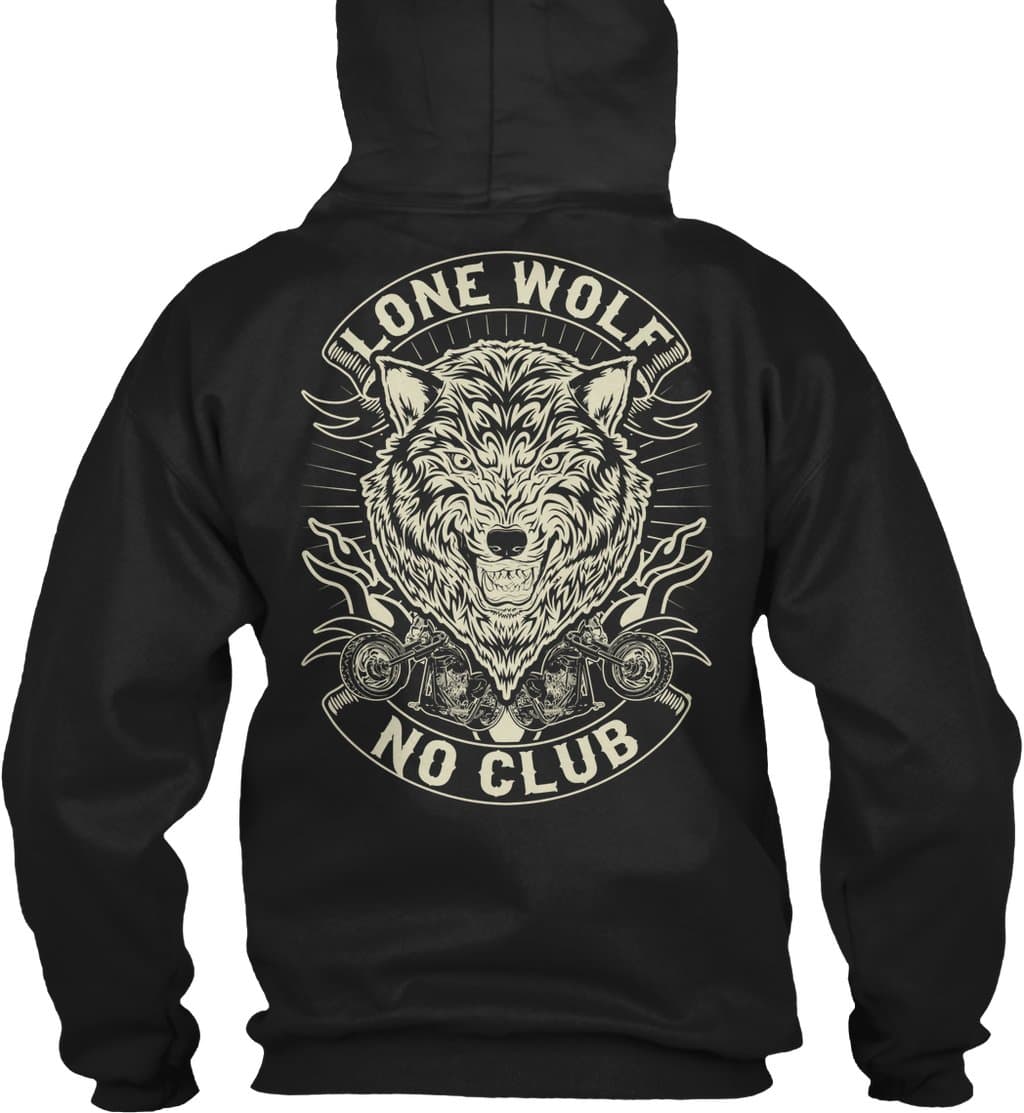 Wear The Lone Wolf No Club Unisex Gildan 8oz Heavy Blend Hoodie