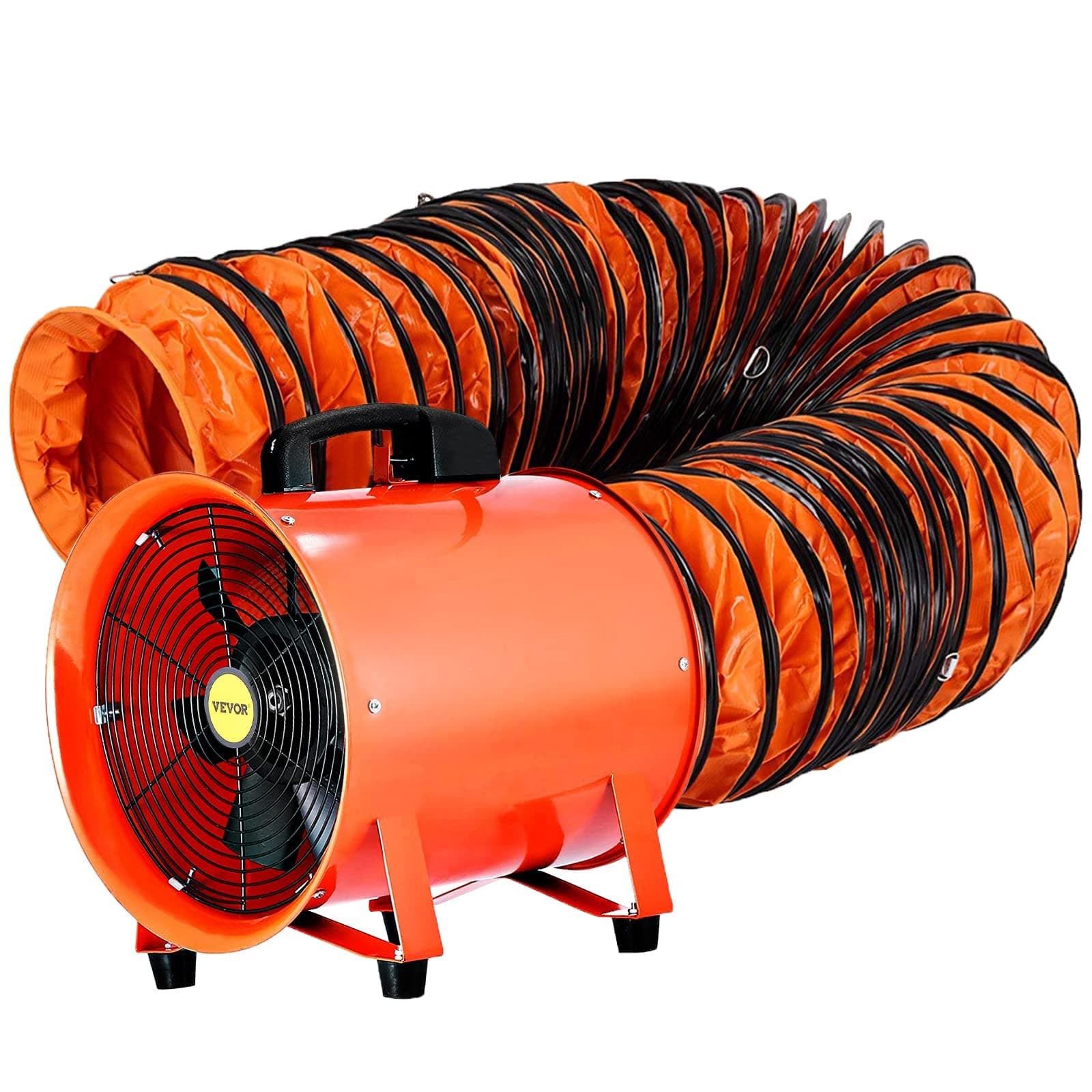 VEVOR Industrial Fan 2295 CFM Professional Axial Fan 3300rpm, 0.7HP, with 5 Metre PVC Hose, with Electric Cable, for Factories, Basements, Yards, Farms etc