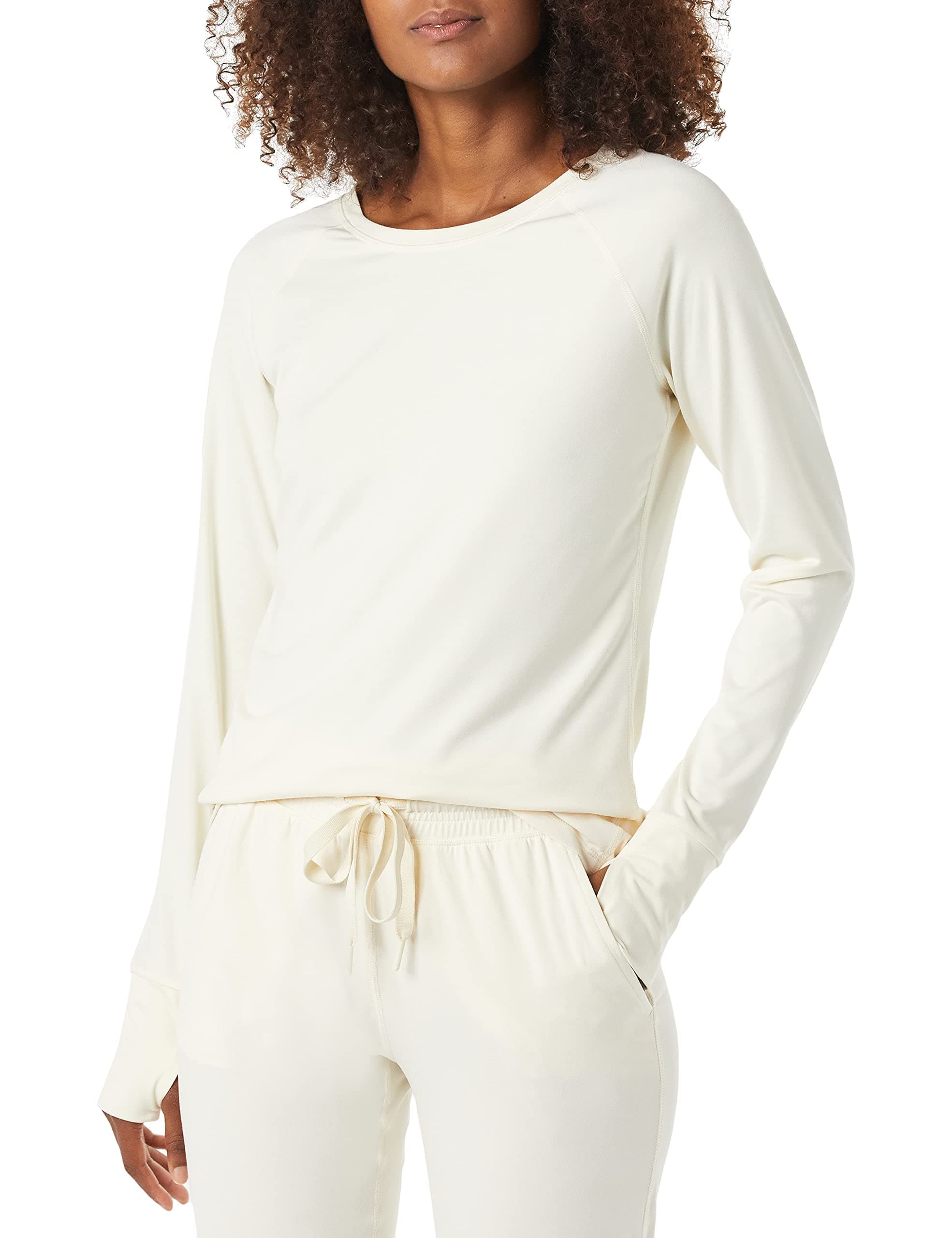 Women's Brushed Tech Stretch Long-Sleeve Crewneck Shirt (Available in Plus Size)