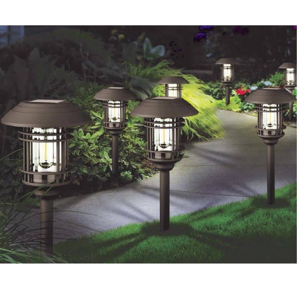 8 x LED Vintage Garden Solar Lights with Batteries Provides 8 Hours of Light Pathway Outdoor Light Easy to Install No Wires