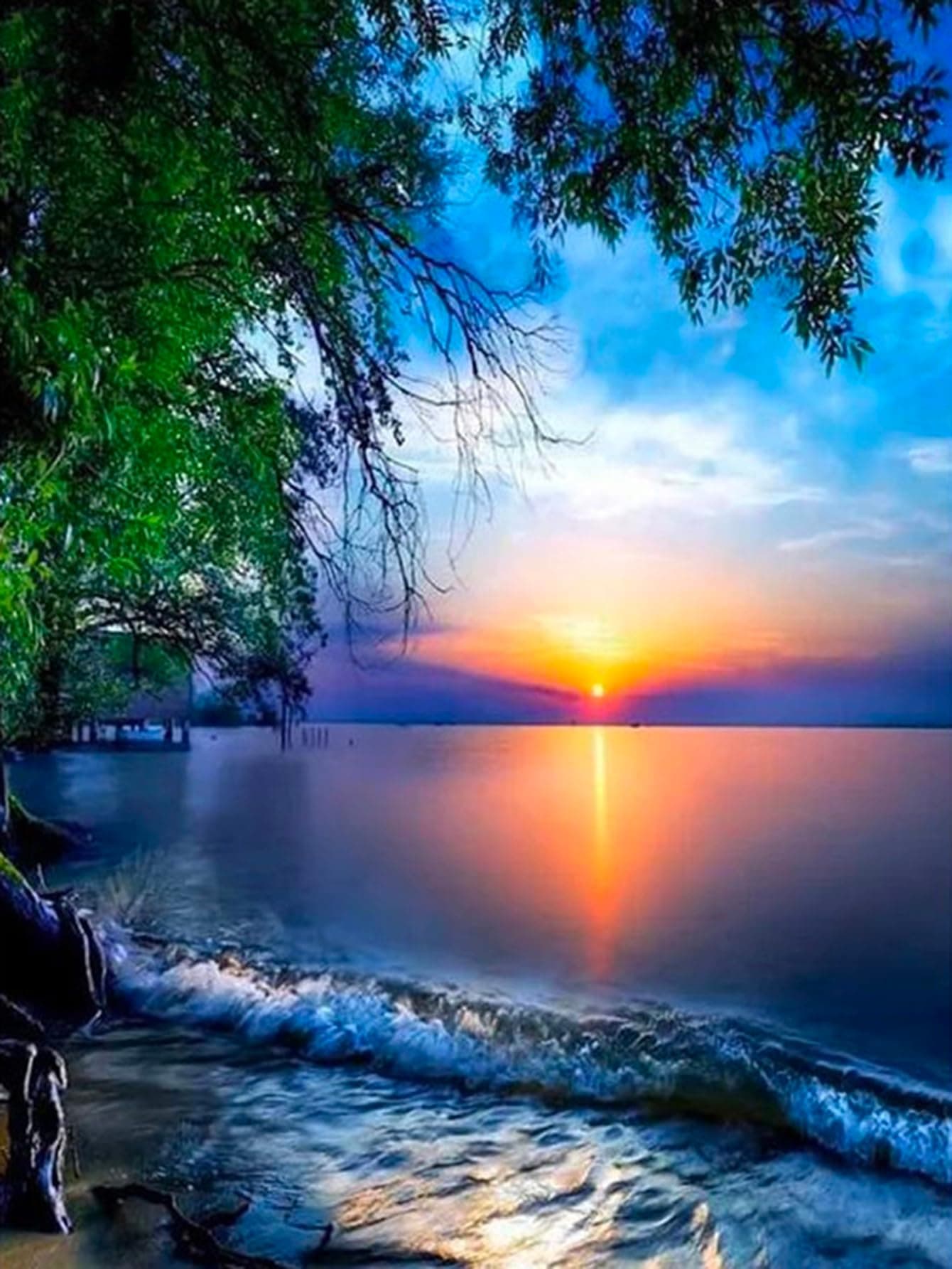 LVIITIS Beach Diamond Painting Kits for Adults Full Drill,Diamond Arts Beach Pictures Craft for Home Wall Decor 11.8x15.7 inch