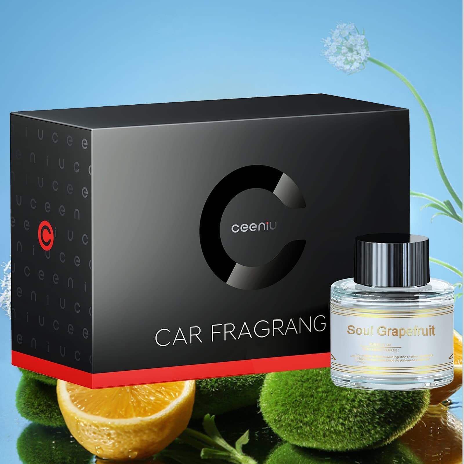 Ceeniu Car Air Fresheners - F26/F39 Dedicated Perfume Refill - 45ml - Can be Used for 2~6 Months - Made with Natural Plant Extracts - French Imported Fragrance - 17 Varied Scents Available