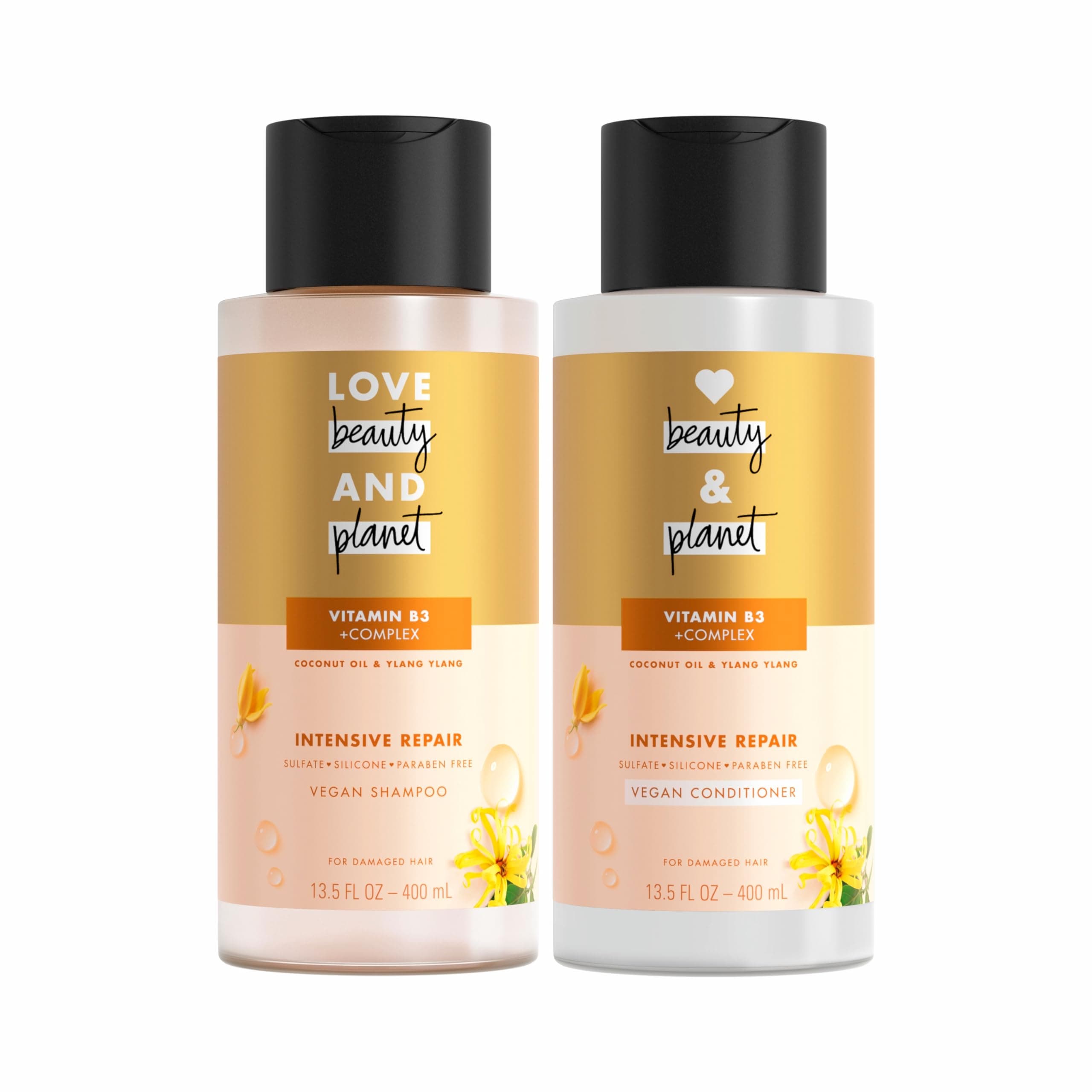 Shampoo and Conditioner, Coconut Oil & Ylang Ylang 13.5 oz, 2 count