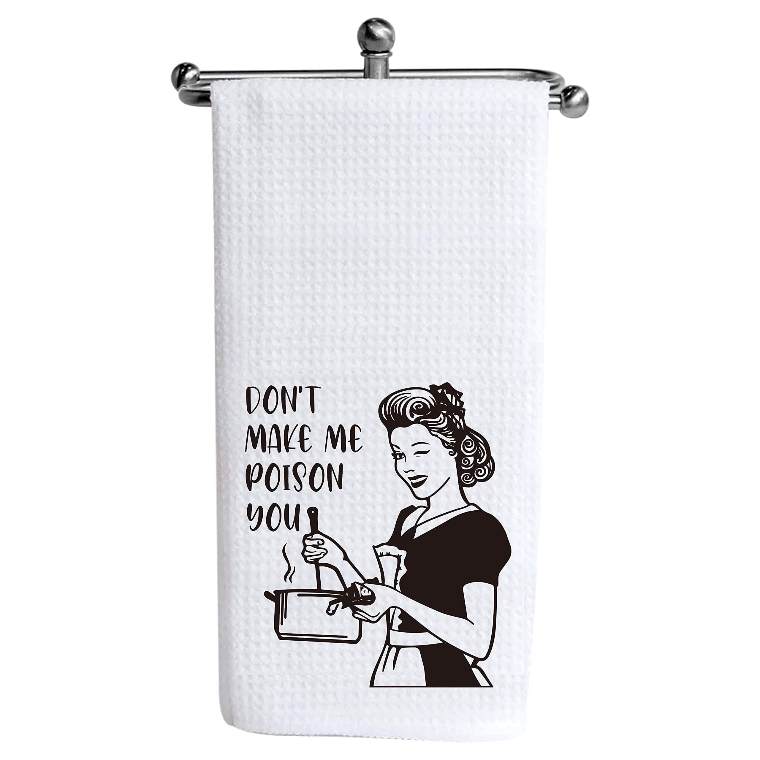 Funny Kitchen Tea Towels for Kitchen Cute Flour Sack Towels Fun Dish Towel for Oven Bathroom Decor