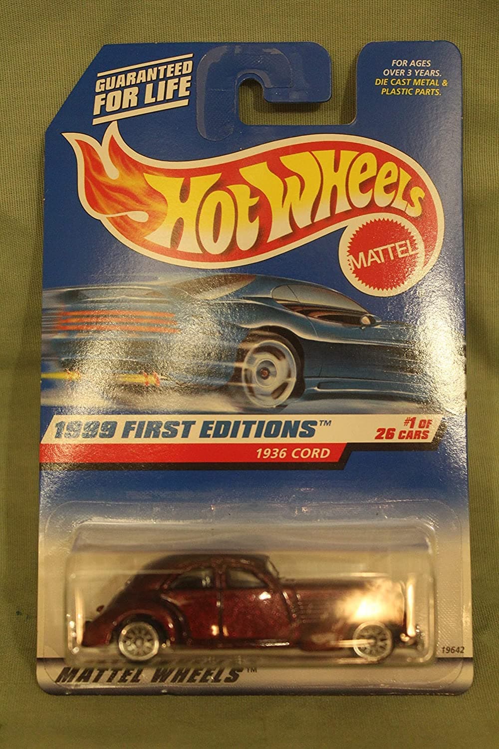 Mattel Hot Wheels 1999 First Editions 1:64 Scale Purple 1936 Cord Die Cast Car #001