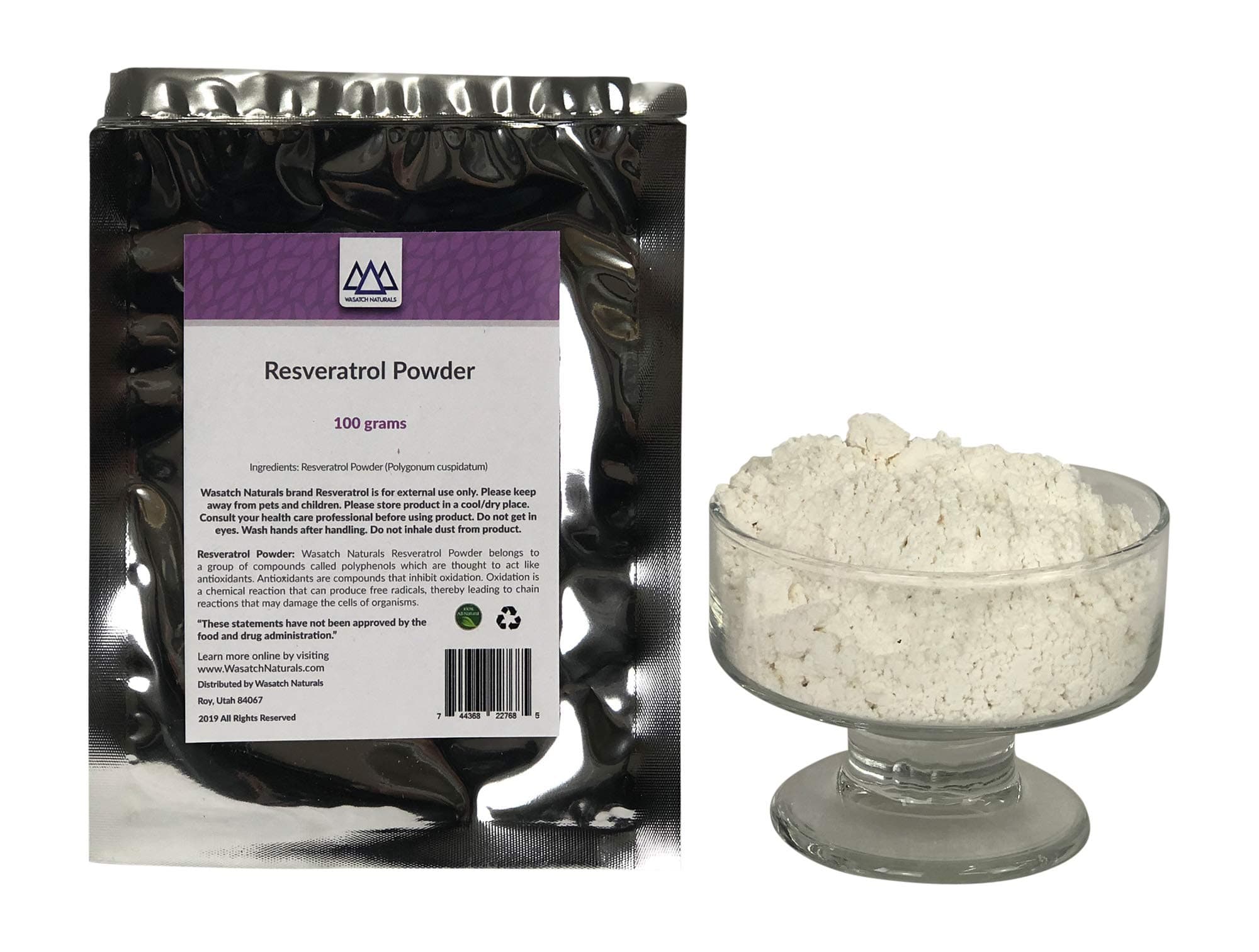 Resveratrol Powder 100 Grams Wasatch Naturals