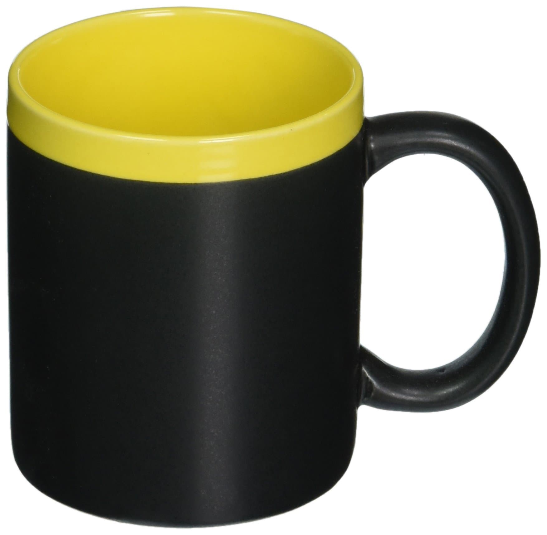 Modern Living Chalk Board Coffee Mug (Yellow)