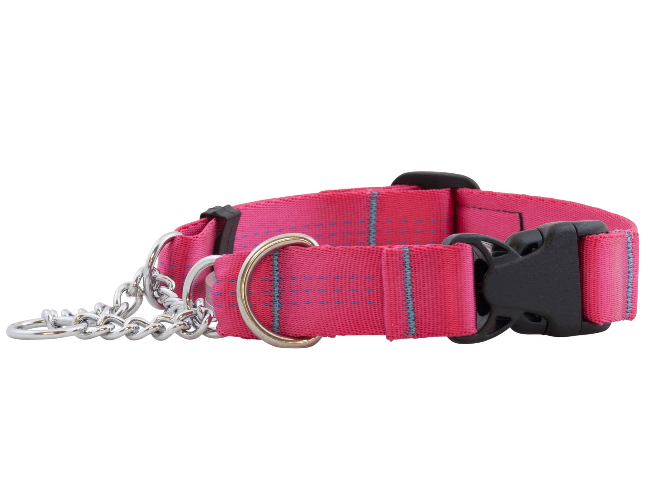 Technika 1-Inch Quick Release Martingale Dog Collar, Large, Raspberry