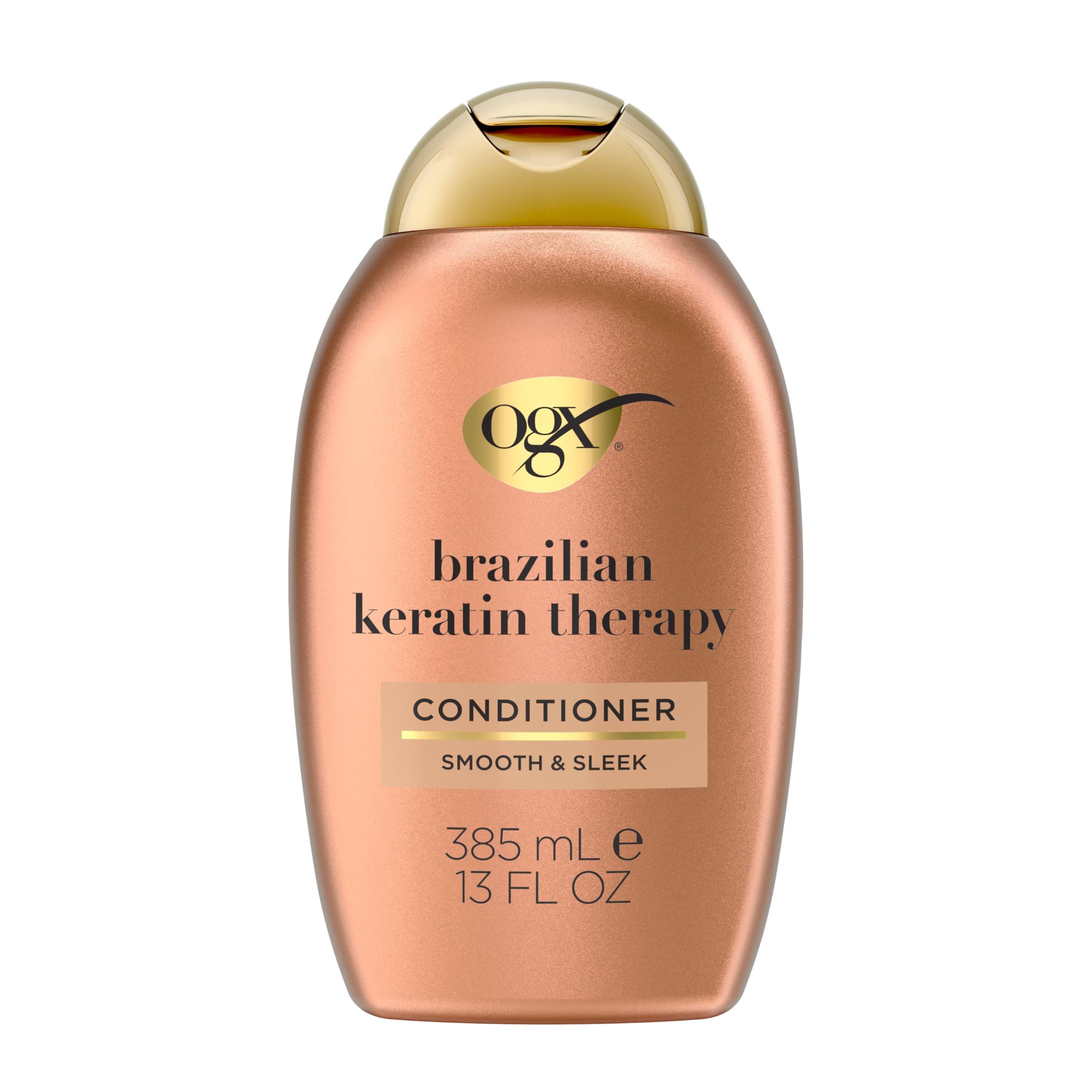 OGX Ever Straightening + Brazilian Keratin Therapy Hair-Smoothing Conditioner with Coconut Oil, Cocoa Butter & Avocado Oil, Paraben-Free, Sulfate-Free Surfactants