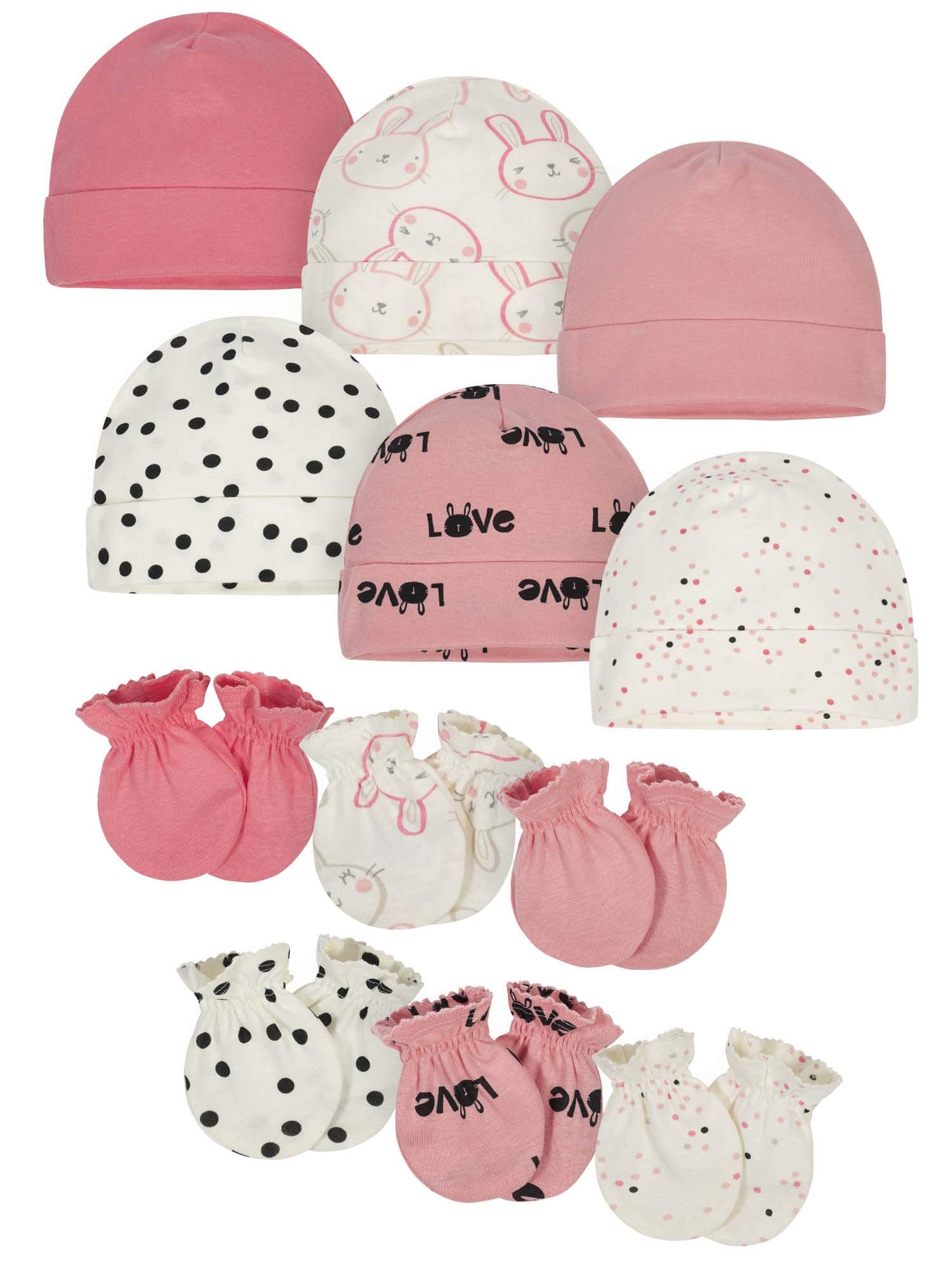 Onesies Brand Unisex Baby 12-piece Cap and Mitten Set
