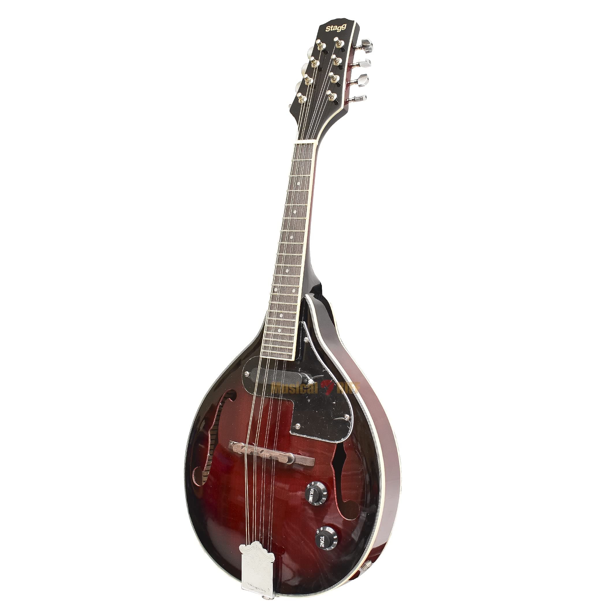 Stagg M50E Acoustic-Electric Bluegrass Mandolin with Nato Top - Redburst