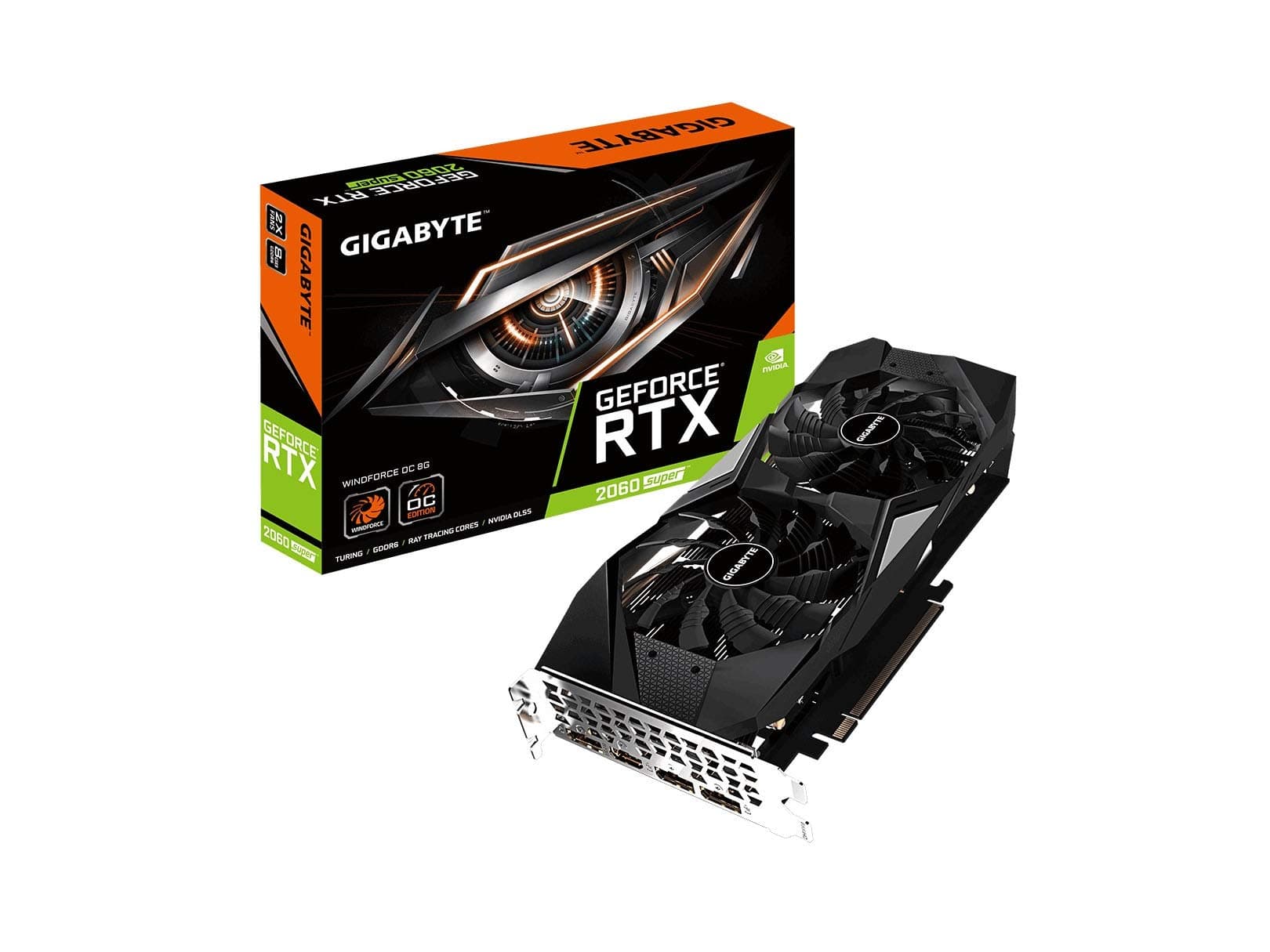 Gigabyte GeForce RTX 2060 SUPER WINDFORCE OC 8G Graphics Card, 2X Windforce Fans, 8GB 256-bit GDDR6, GV-N206SWF2OC-8GD Video Card