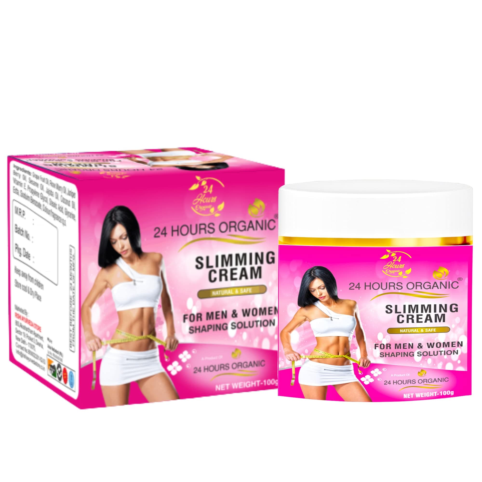 24 Hours OrganicDelicate Anti Cellulite Slimming Cream For Men And Women