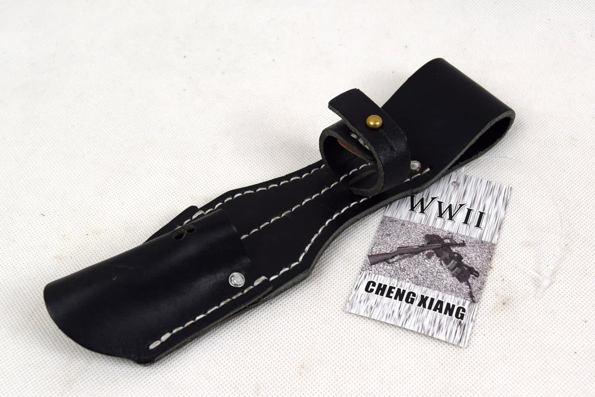 Replica WWII German 98K Bayonet Leather Frog Black