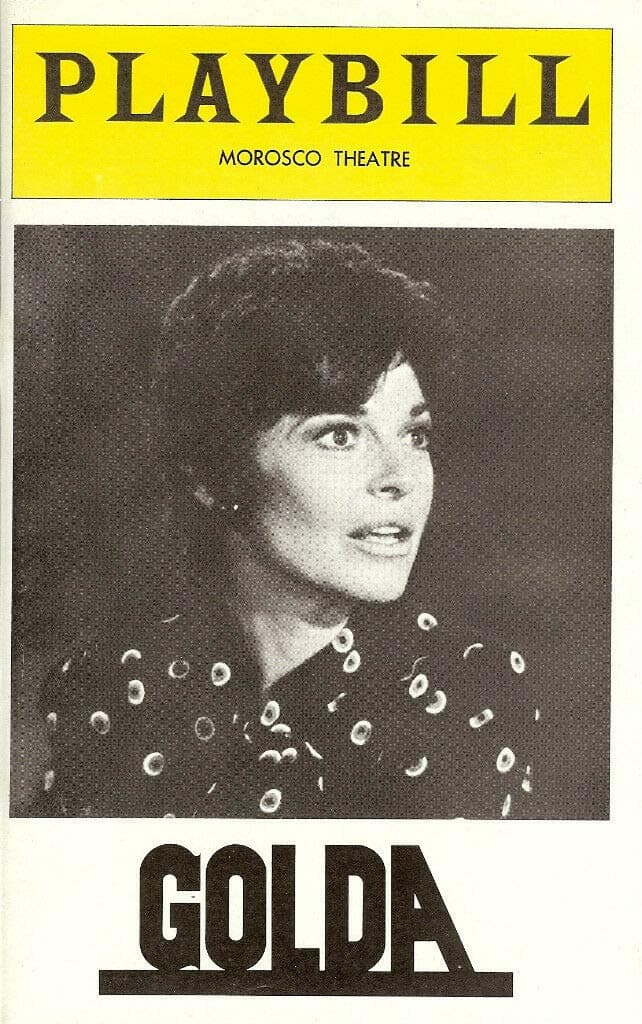 Anne Bancroft"GOLDA" (Meir) Israel/Gerald Hiken 1977 Broadway Opening Night Playbill