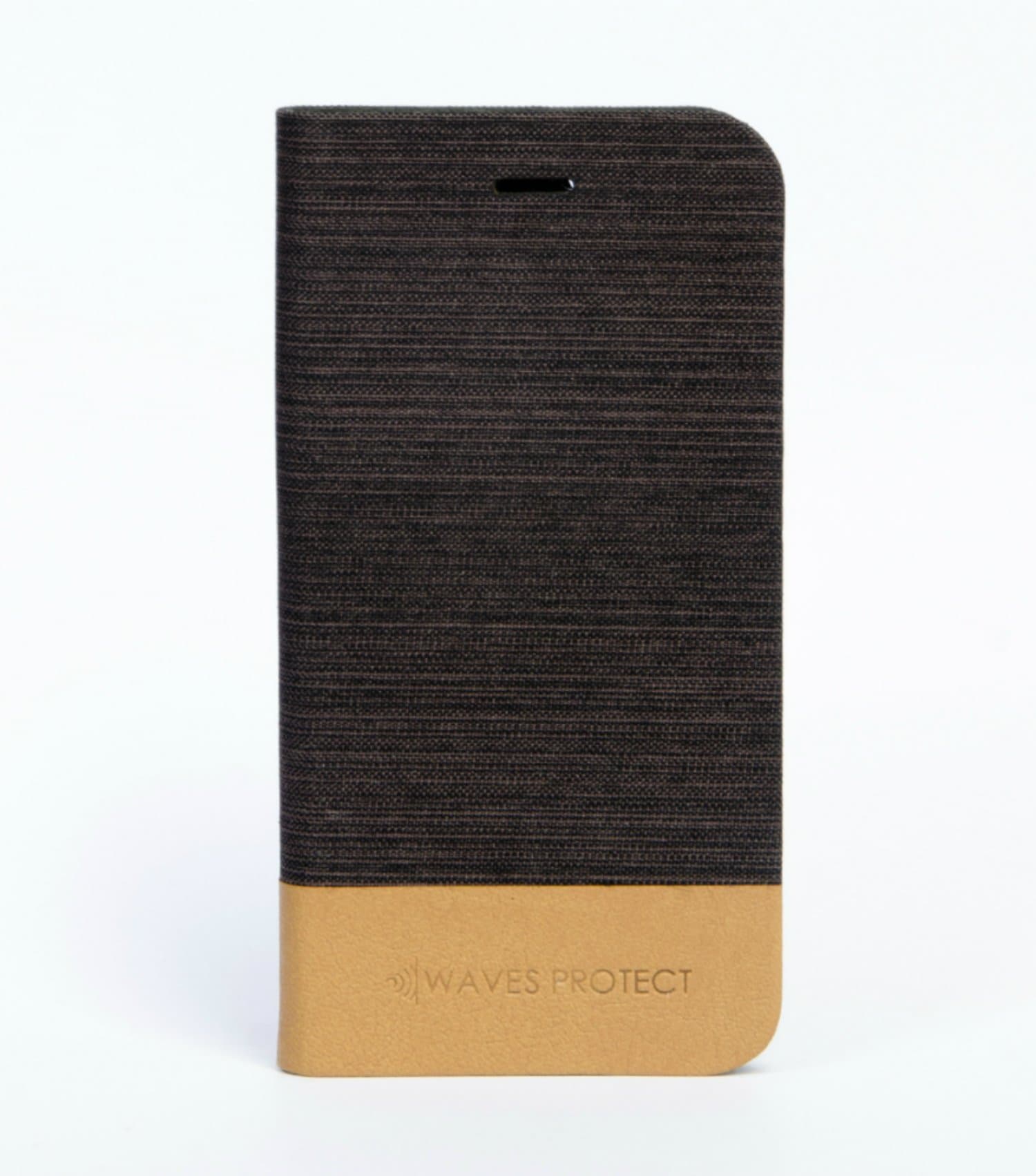 Waves Protect Anti-Radiation iPhone 6 6s Premium flip Phone case Certified EMF Protection - Reduces Cell Phone Radiation by 96% (Black)