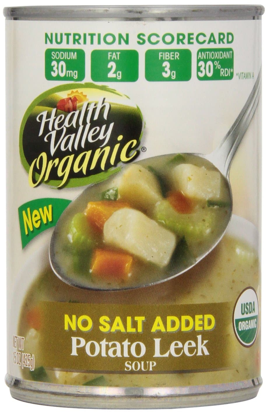 Health Valley Organic No Salt Added Soup, Potato Leek, 15 Ounce (Pack of 12)