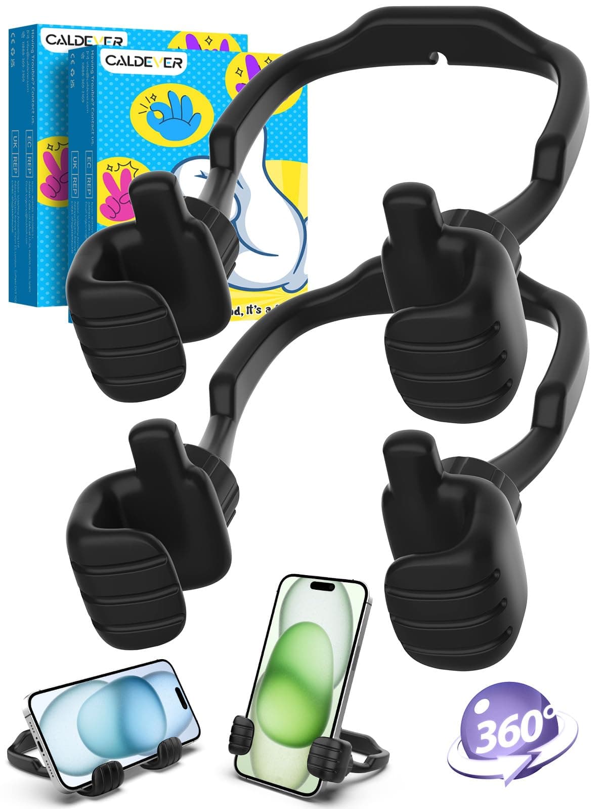 Mens Valentines Gifts for Boys Him Her Boyfriend Girlfriend Thumbs Up Lazy Cell Phone Stand for iPhone Cell Phone Holder for Desk Cool Gadgets Husband Valentine's Day Gift for Kids Girls Wife Boys