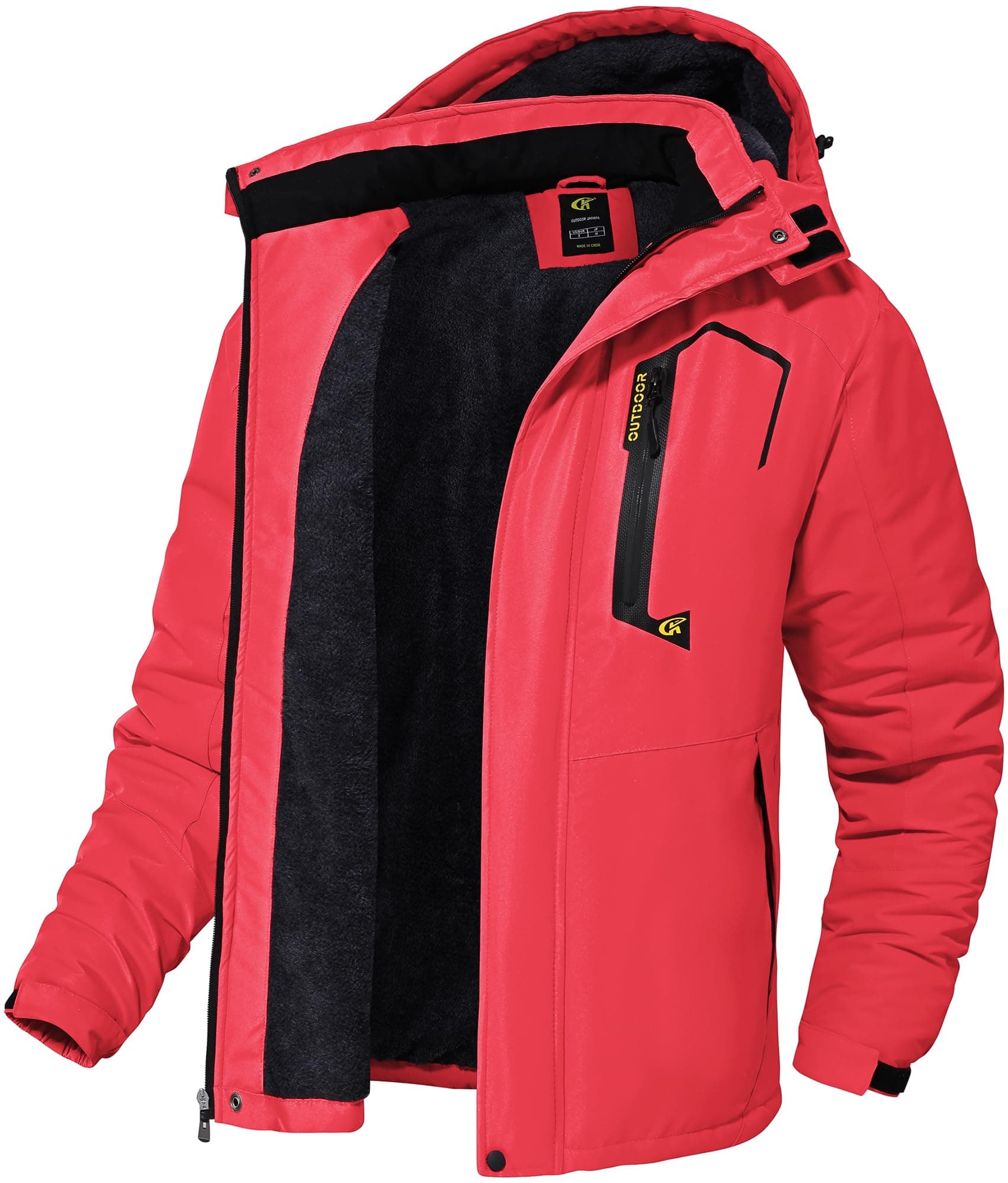 QPNGRP Mens Waterproof Ski Snowboard Jacket Winter Windproof Snow Coat