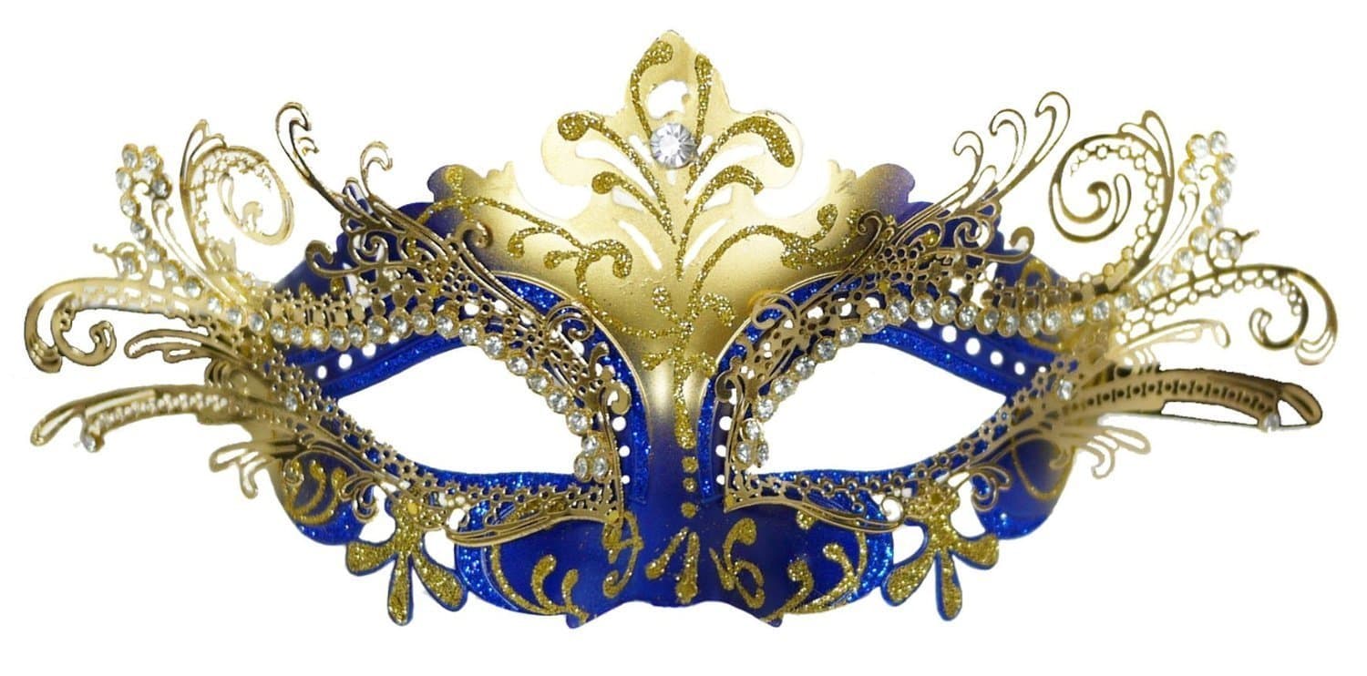 AoLice Lily Masquerade Mask Fancy Dress Ball Eyes Mask with Gem Crystals