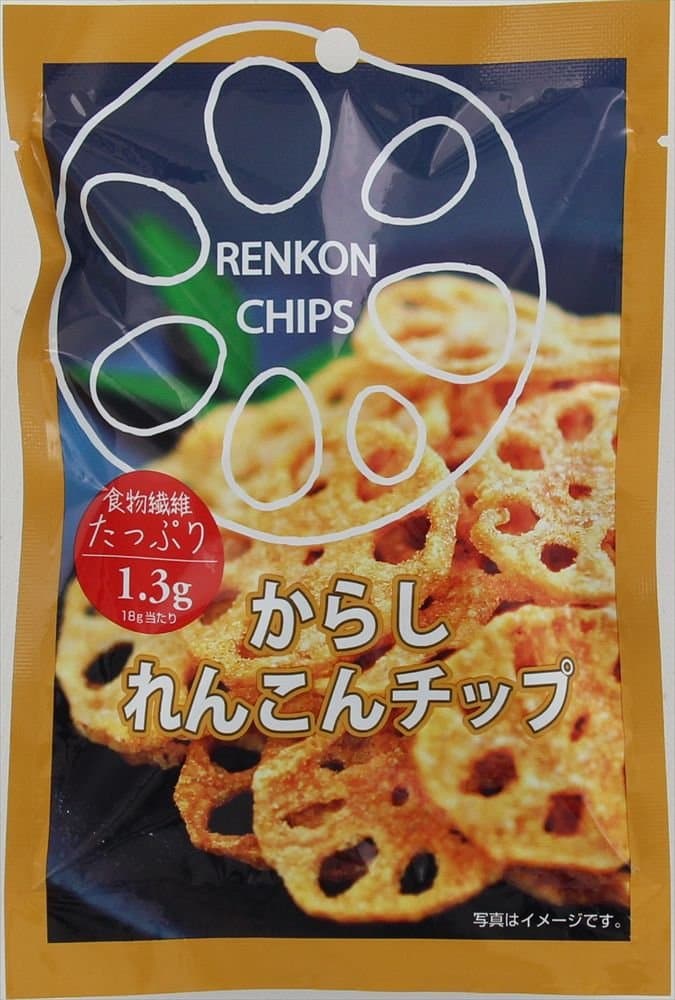 Takeshi-seki mustard lotus root chip 18g ~ 6 bags