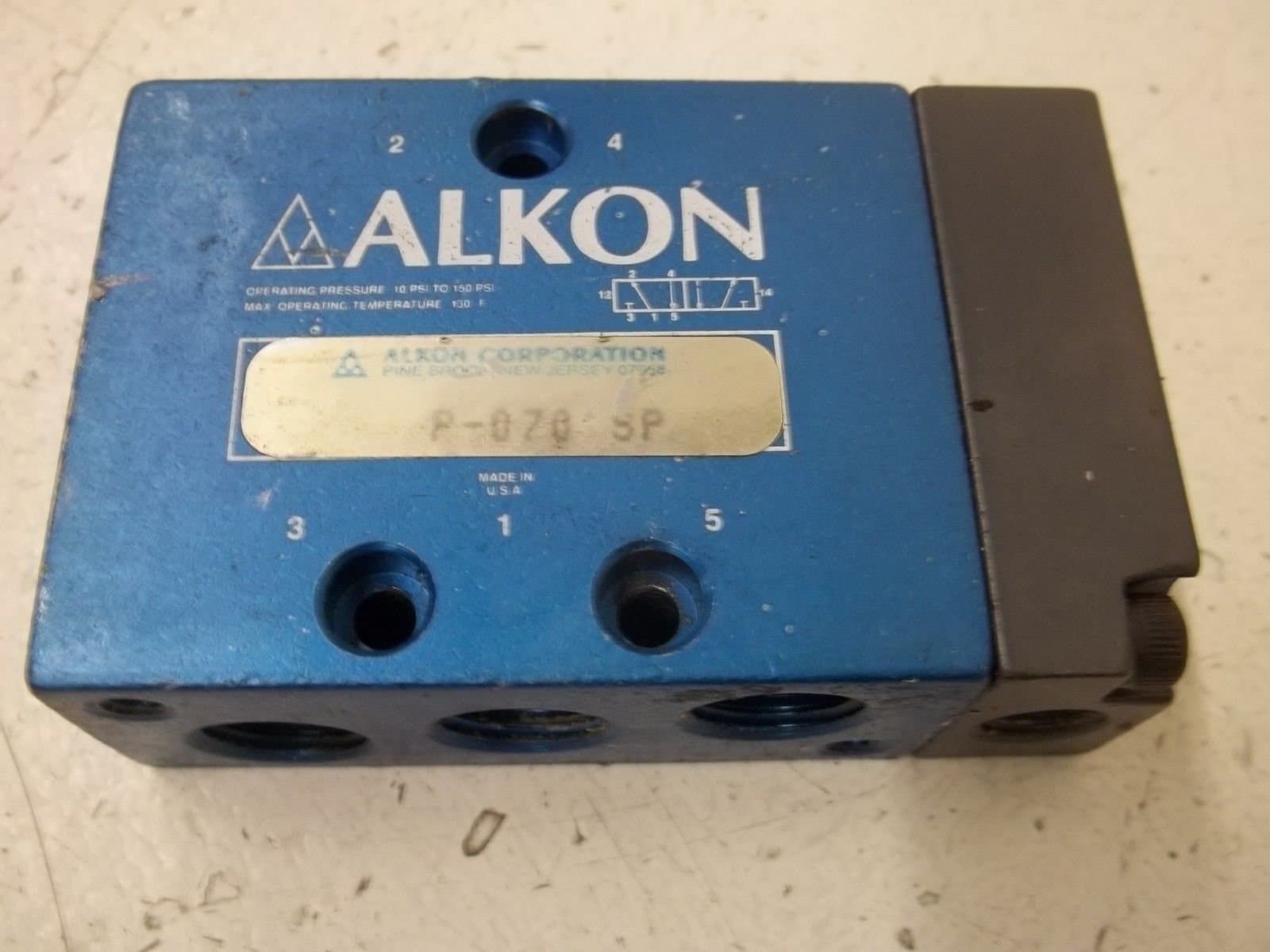 ALKON Single Pilot IL SPR RET Valve