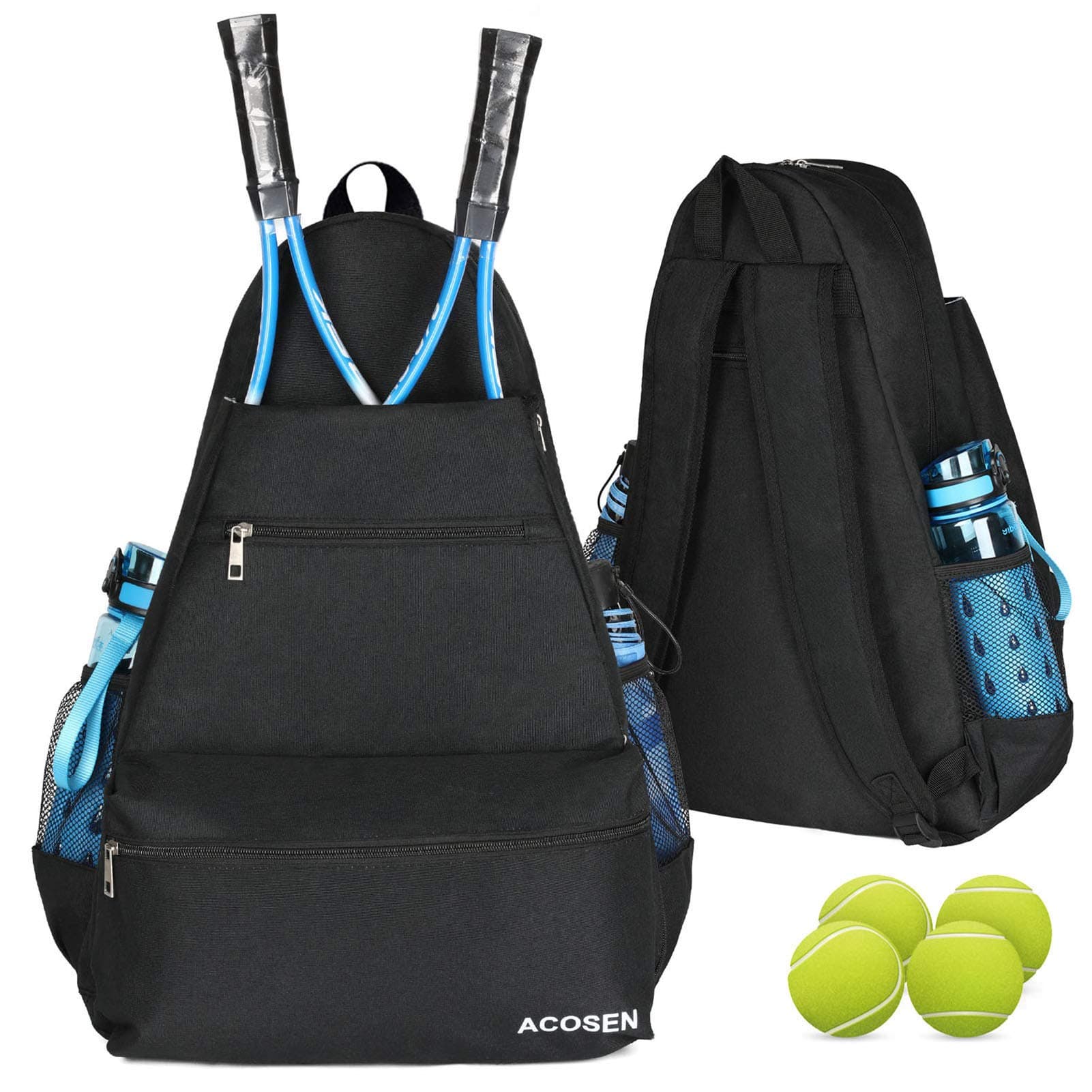 Tennis Bag Tennis Backpack - Large Tennis Bags for Women and Men to Hold Tennis Racket,Pickleball Paddles, Badminton Racquet, Squash Racquet,Balls and Other Accessories