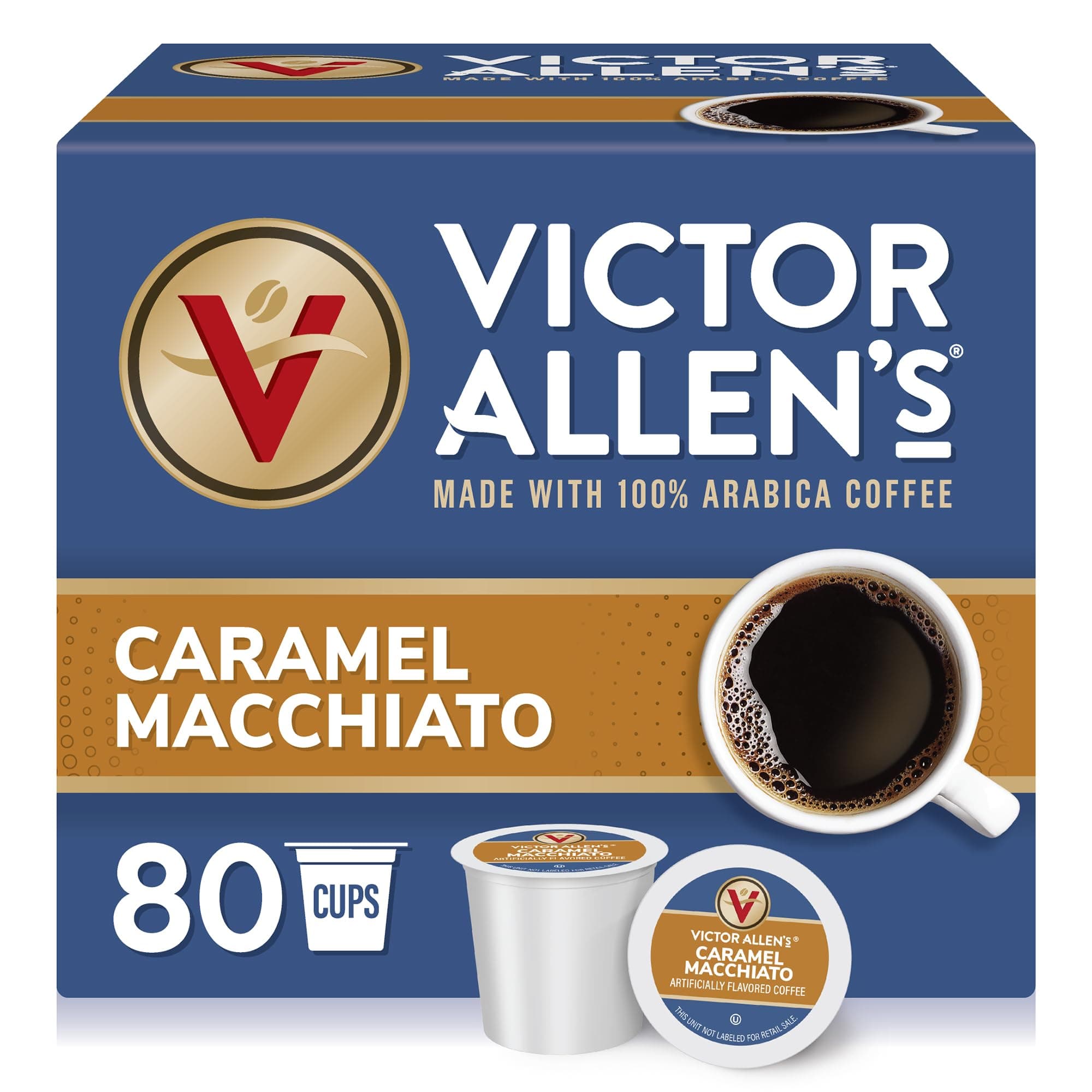 Coffee, Caramel Macchiato Single Serve K-cup, 80 Count (Compatible with 2.0 Keurig Brewers)