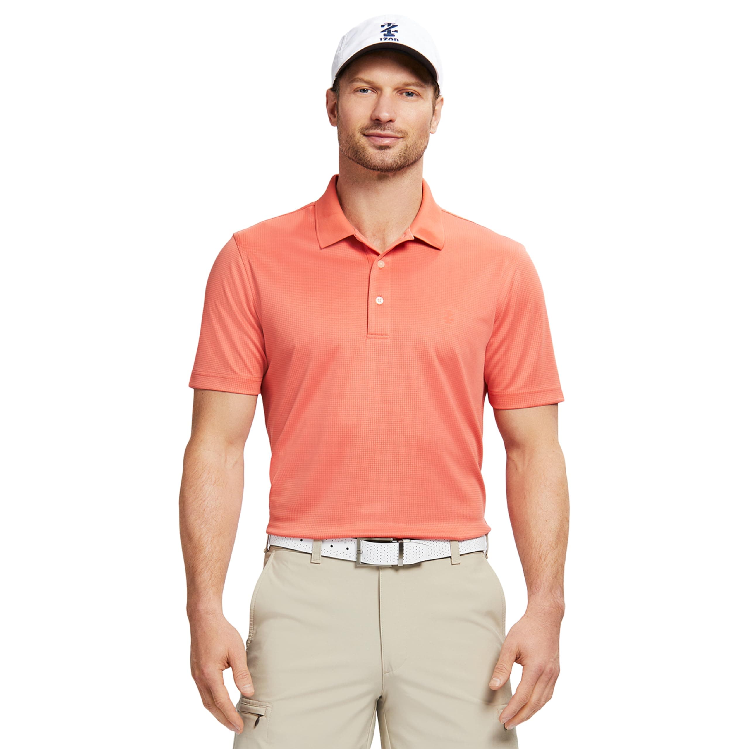 Izod Men's Short Sleeve Golf Performance Stretch Polo Shirt