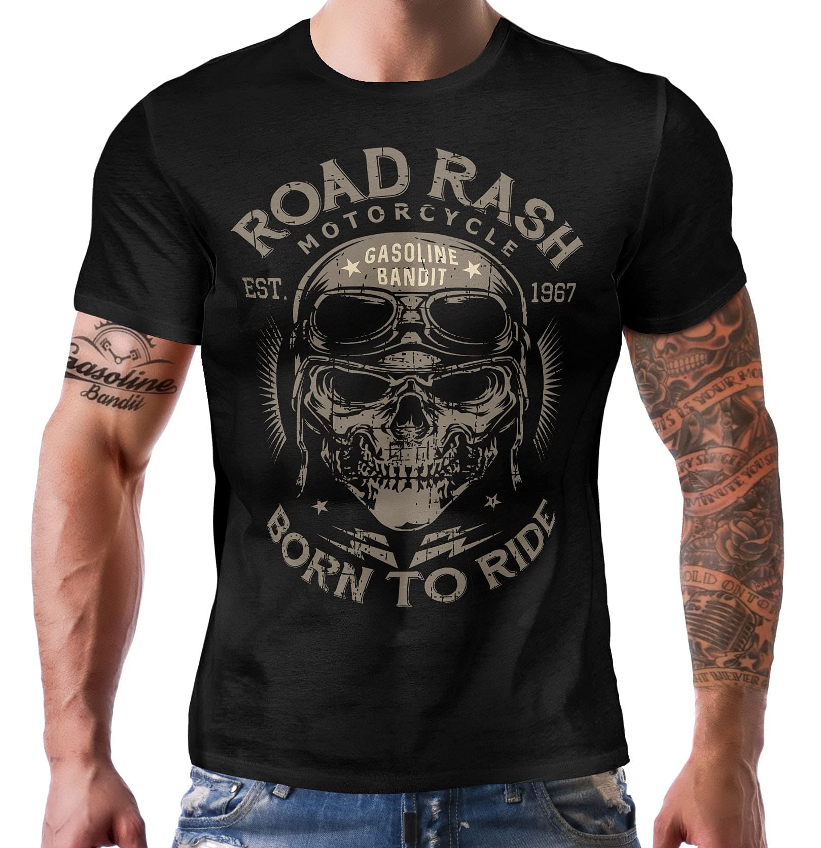 Original Biker Racer T-Shirt: Road Rash - Born to Ride