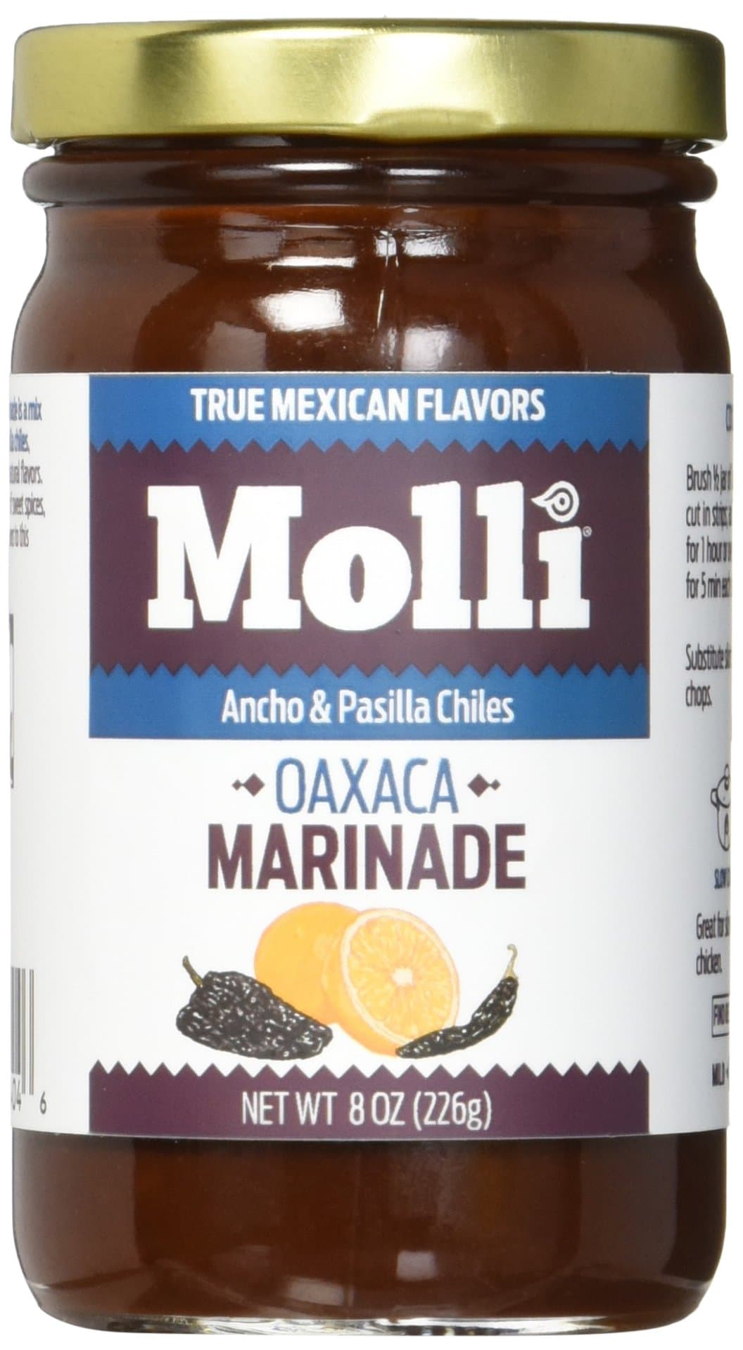 Molli Mexican Marinade Oaxaca (Pasilla, Ancho, Orange Juice), 8 oz