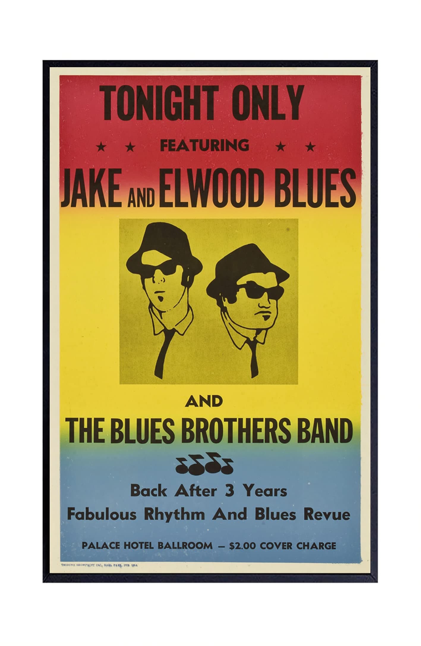 XIHOO The Blues Brothers in Concert Poster Frameless Gift 12"x 18" (30cm x 46cm)