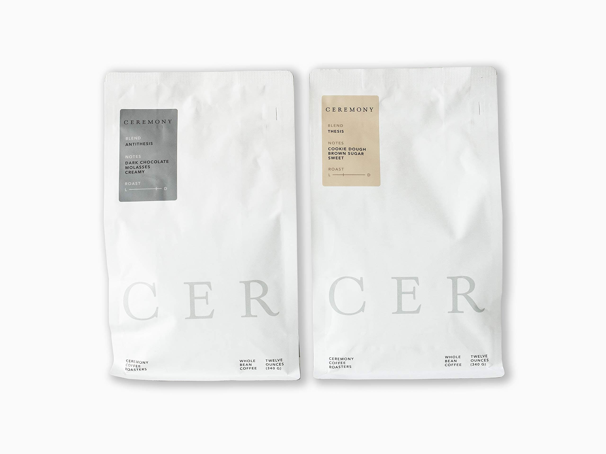 Ceremony Coffee Roasters - House Coffees Variety Pack - Specialty Ground Coffee Antithesis & Thesis Blends- 2x12oz Bags (Drip - Medium Grind)