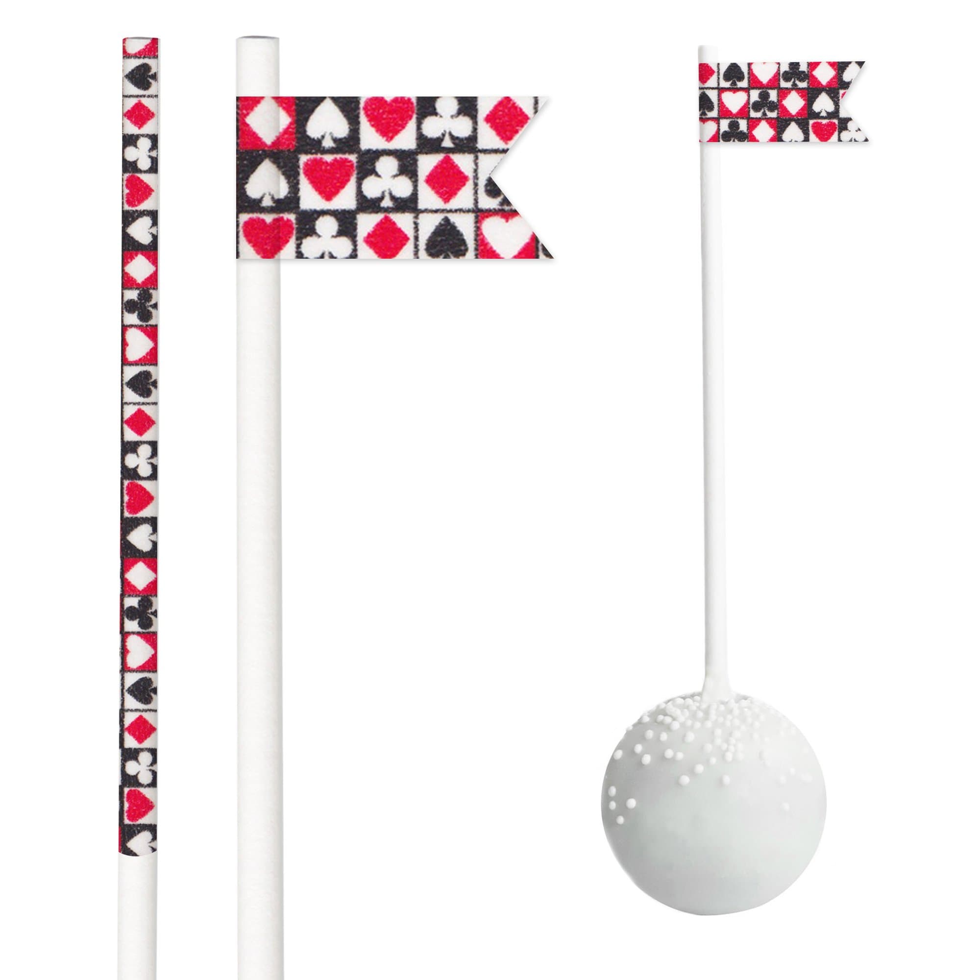 Dress My Cupcake DMC30535 25-Pack Party Cakepop Sticks DIY Kit, 8-Inch, Vegas Casino