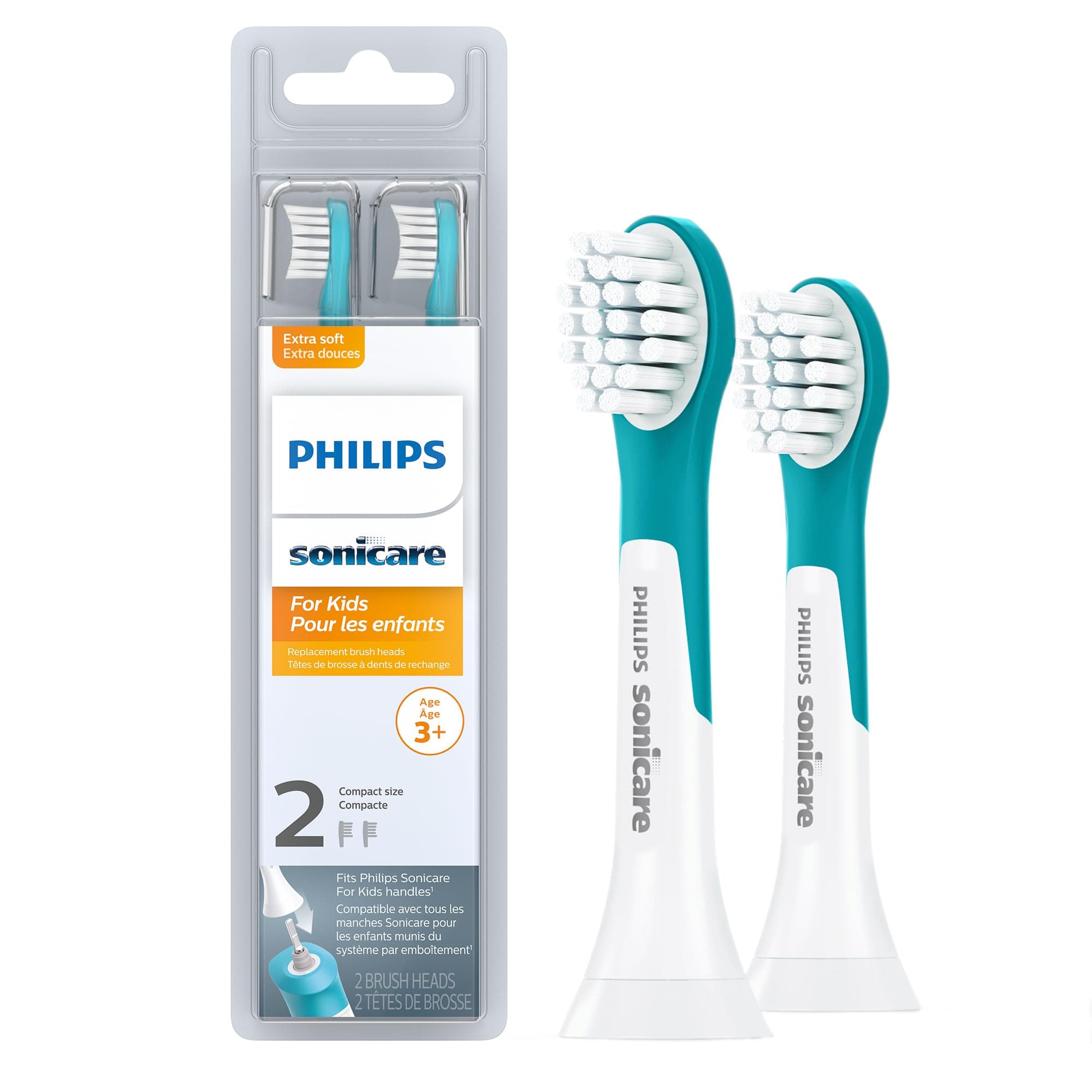 Philips Sonicare HX6032/94 2 Piece Kids Brush Head, Compact (Colors May Vary) by Philips Sonicare by Philips Sonicare [並行輸入品]