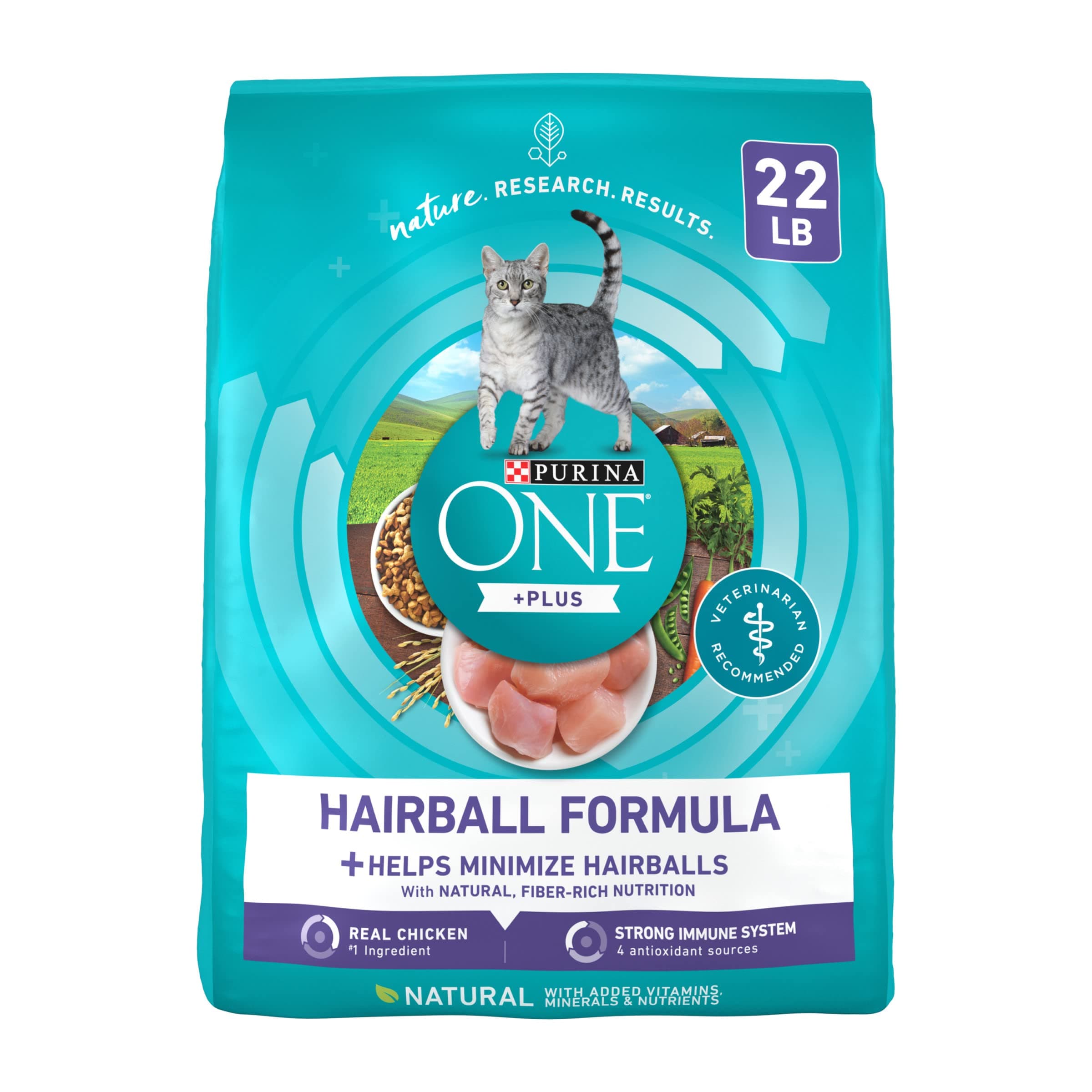 Natural Cat Food for Hairball Control, +PLUS Hairball Formula - 22 lb. Bag