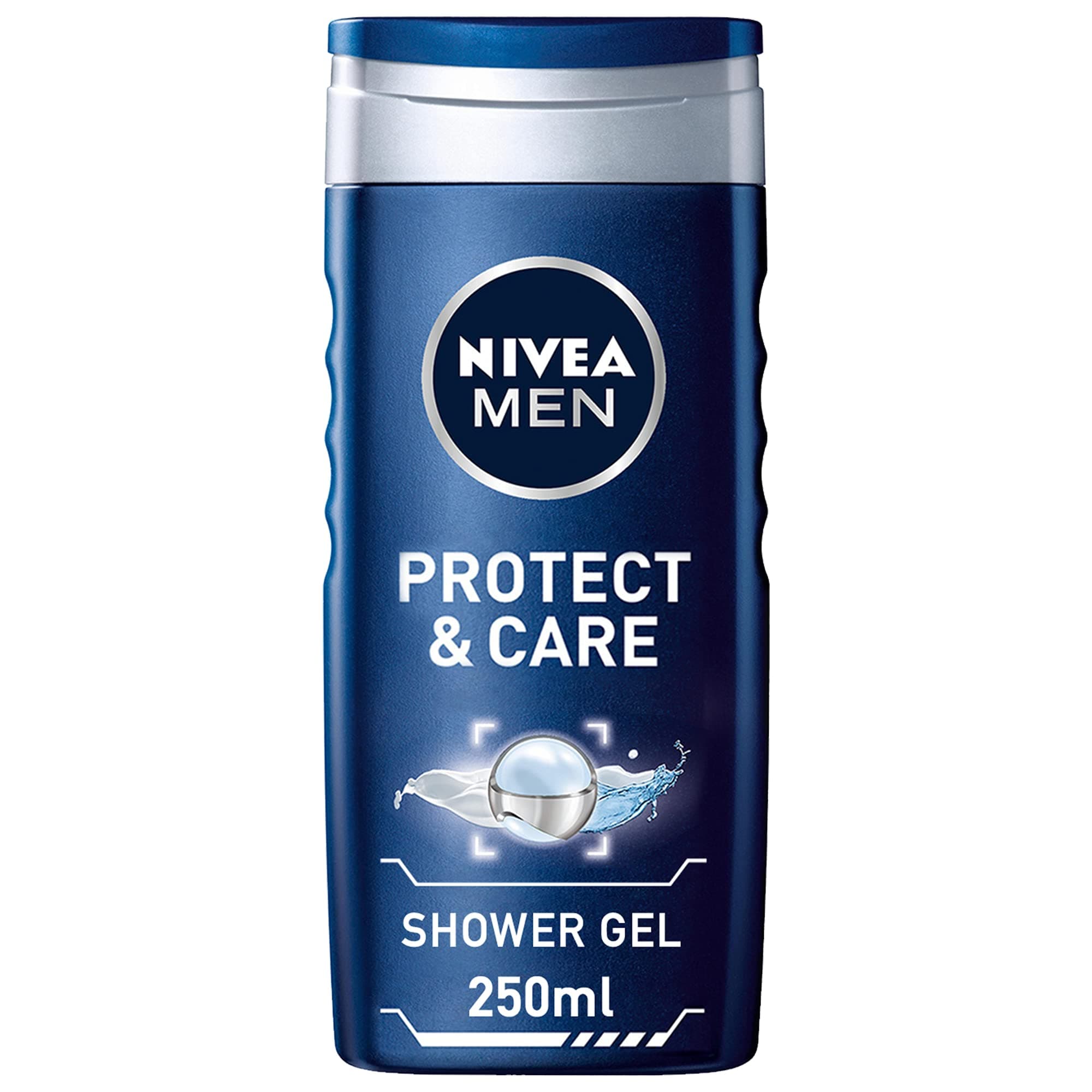 NIVEA MEN 3in1 Shower Gel Body Wash, Protect & Care Aloe Vera Masculine Scent, 250ml