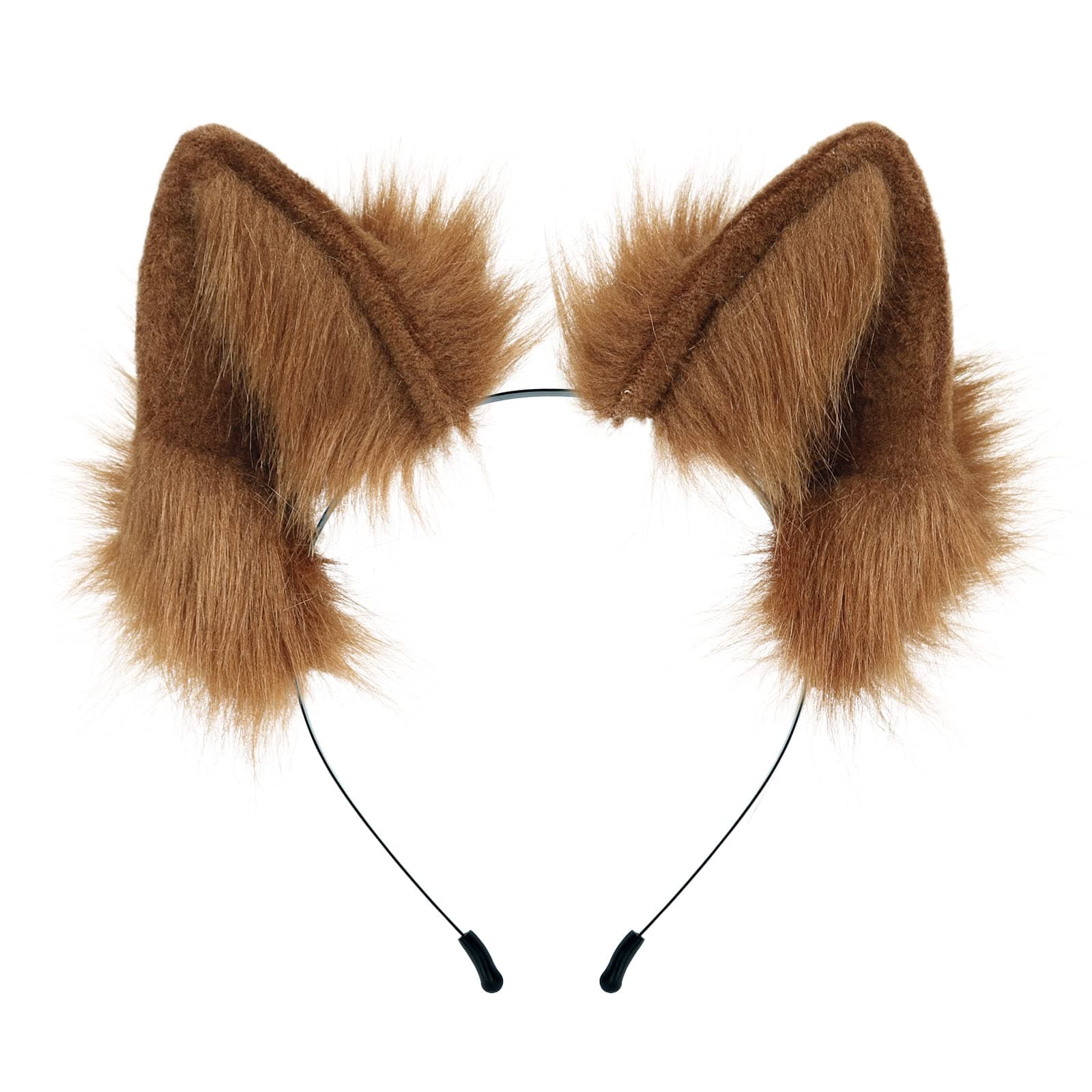 Adolala Furry Cat Wolf Fox Ears Headband Halloween Headwear Cosplay Costume P...